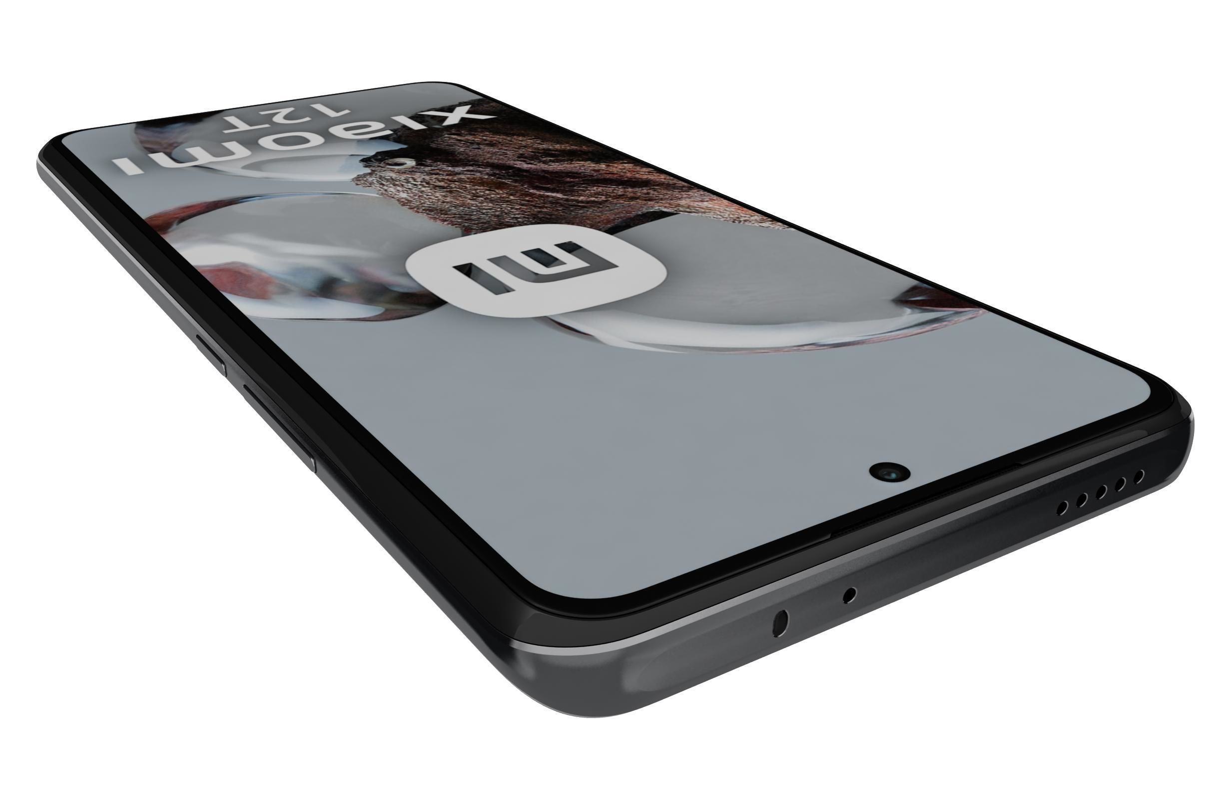 Xiaomi 12T Black Low-poly 3D model_13