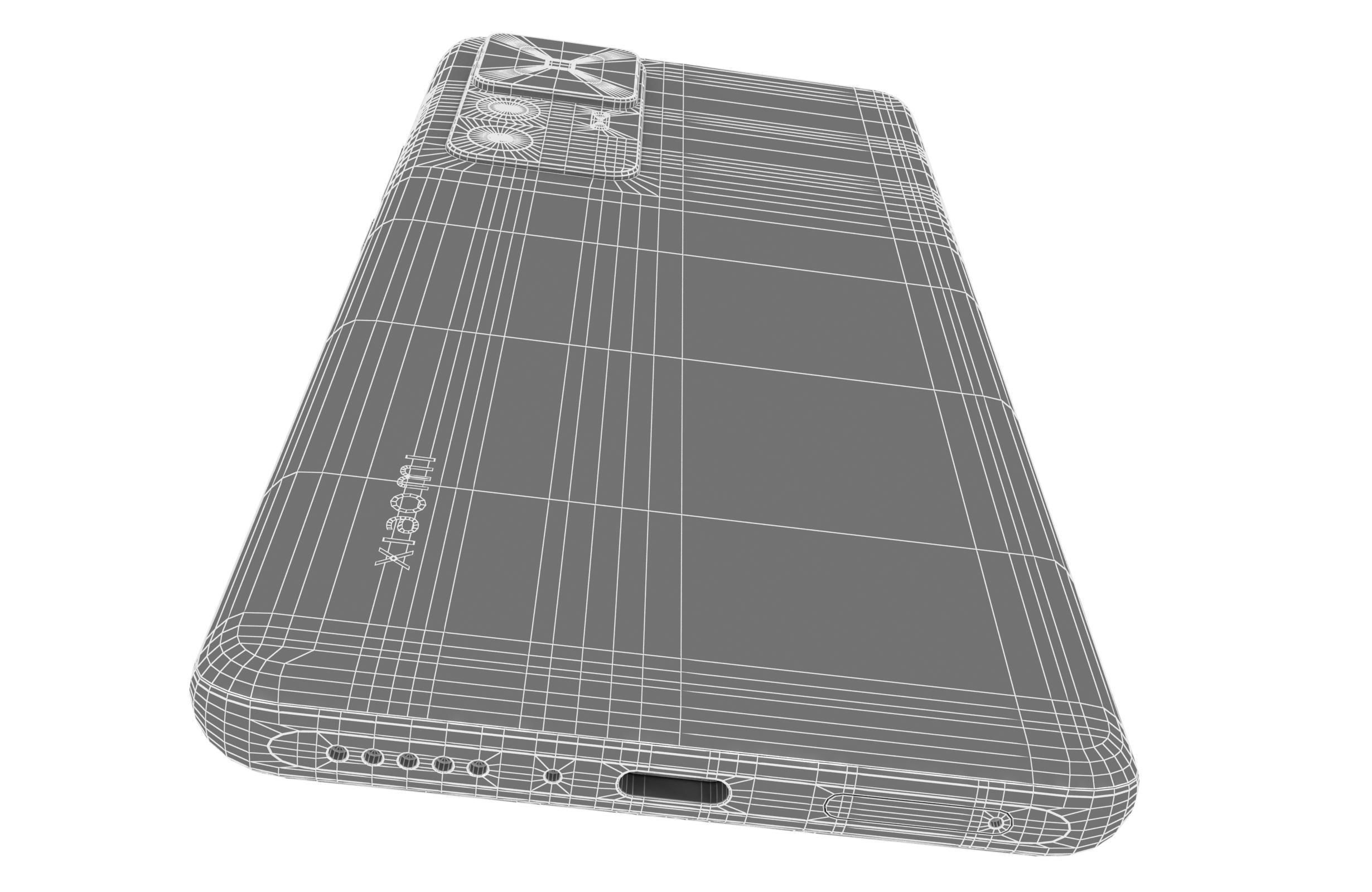 Xiaomi 12T Black Low-poly 3D model_21