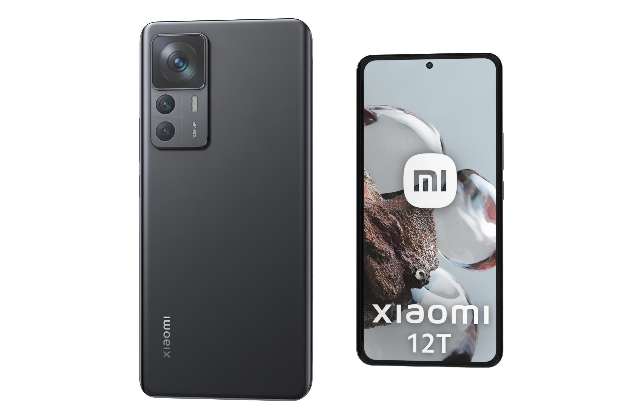 Xiaomi 12T Black Low-poly 3D model_7