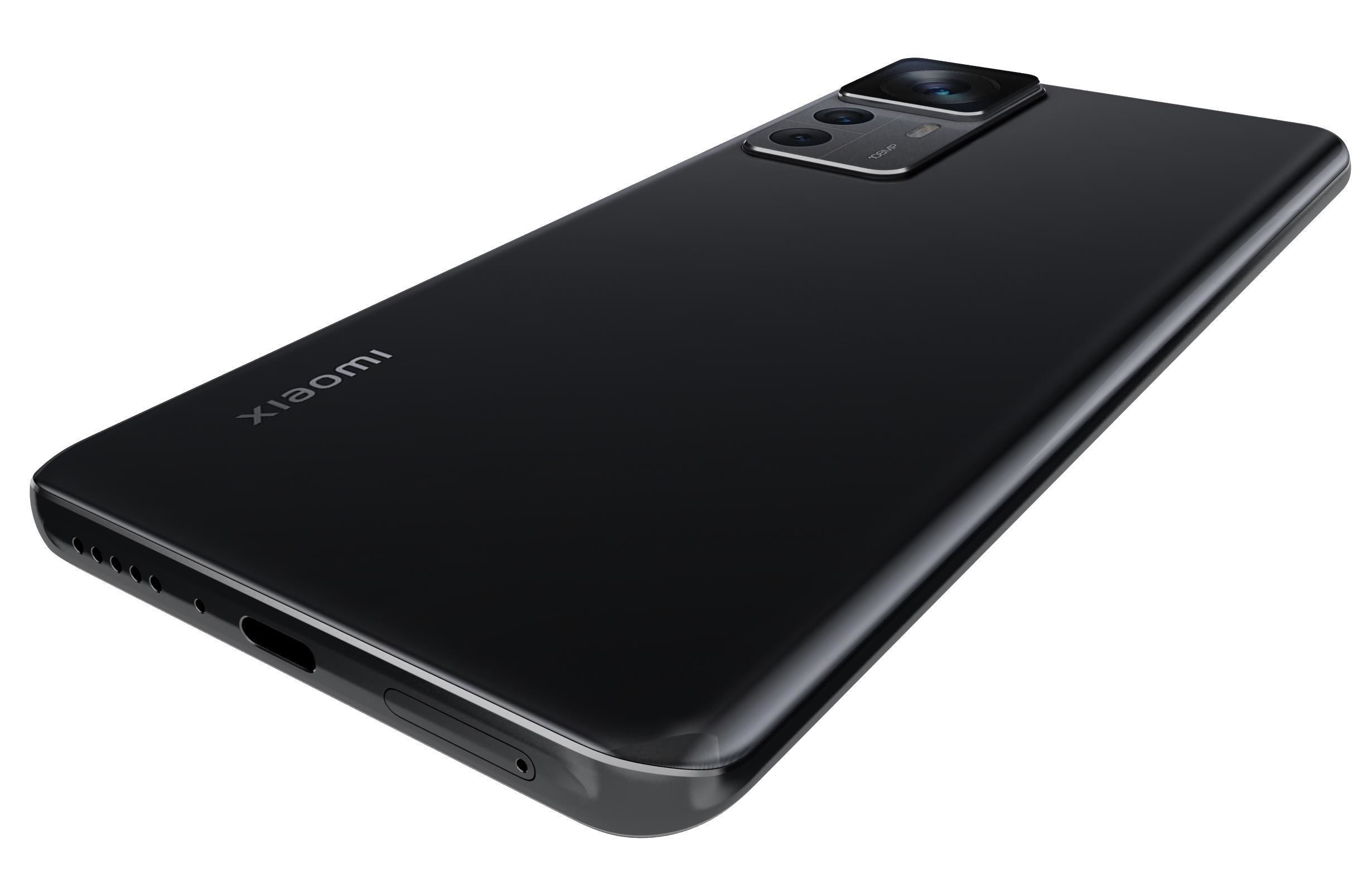 Xiaomi 12T Black Low-poly 3D model_14