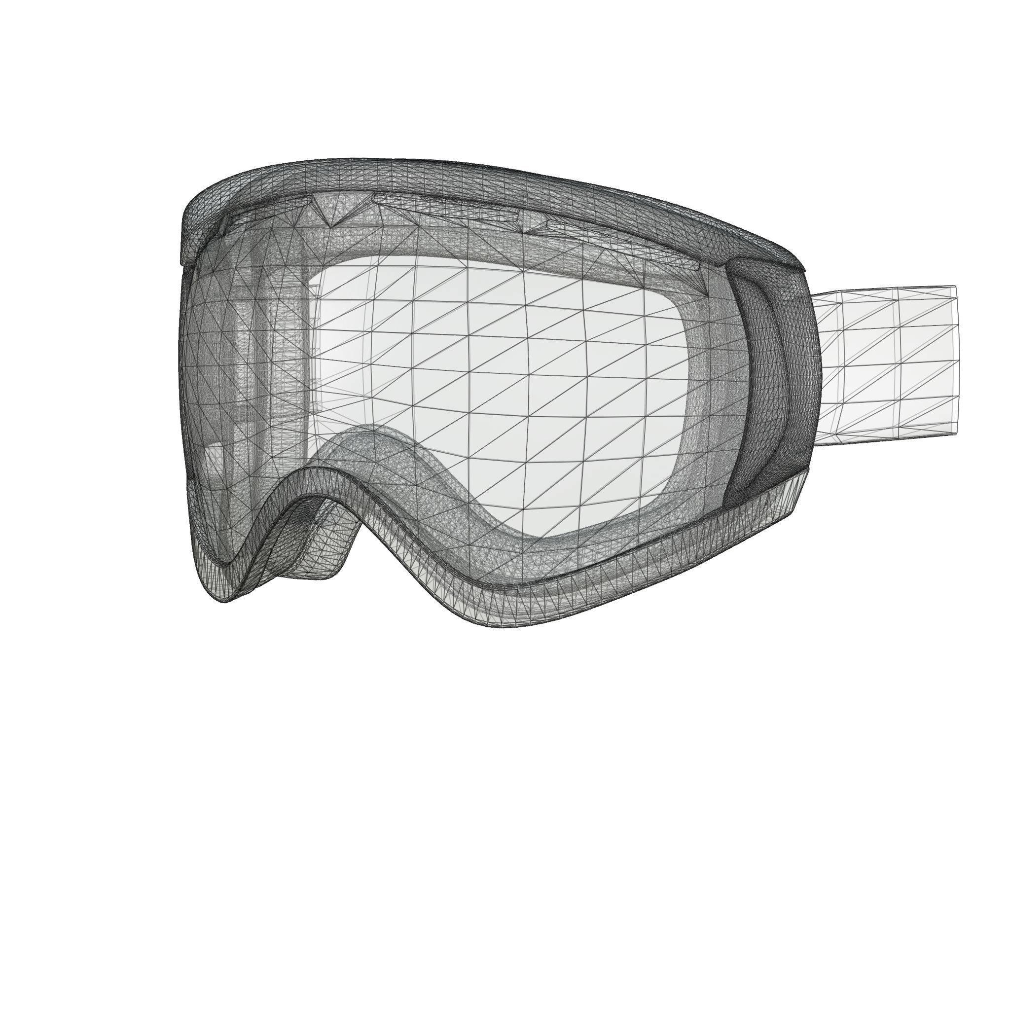 Oakley Canopy Prizm Snow Sapphire Iridium OO7047 Sport glasses Low-poly 3D model_4