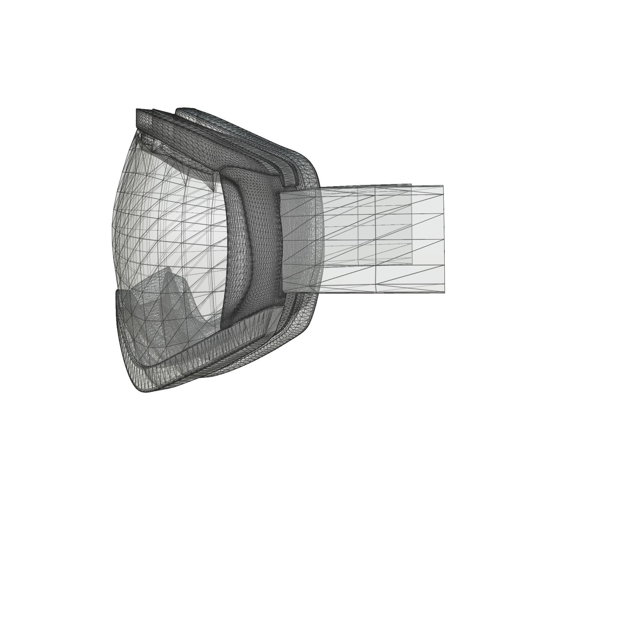 Oakley Canopy Prizm Snow Sapphire Iridium OO7047 Sport glasses Low-poly 3D model_7