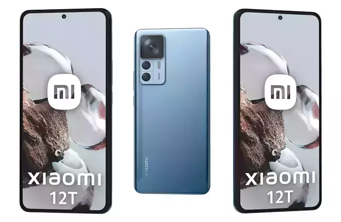 Xiaomi 12T Blue Low-poly 3D model