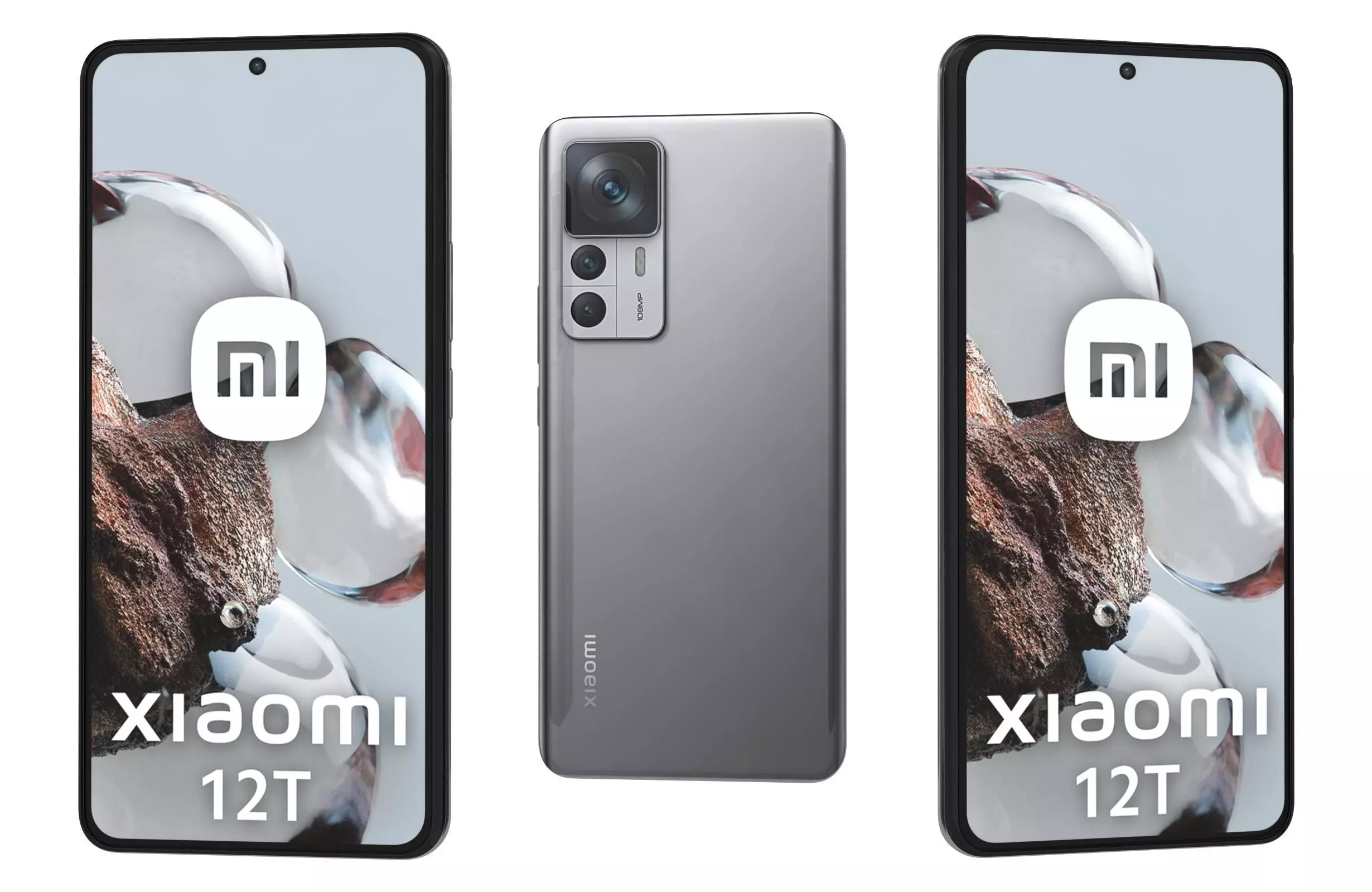 Xiaomi 12T White Low-poly 3D model_0