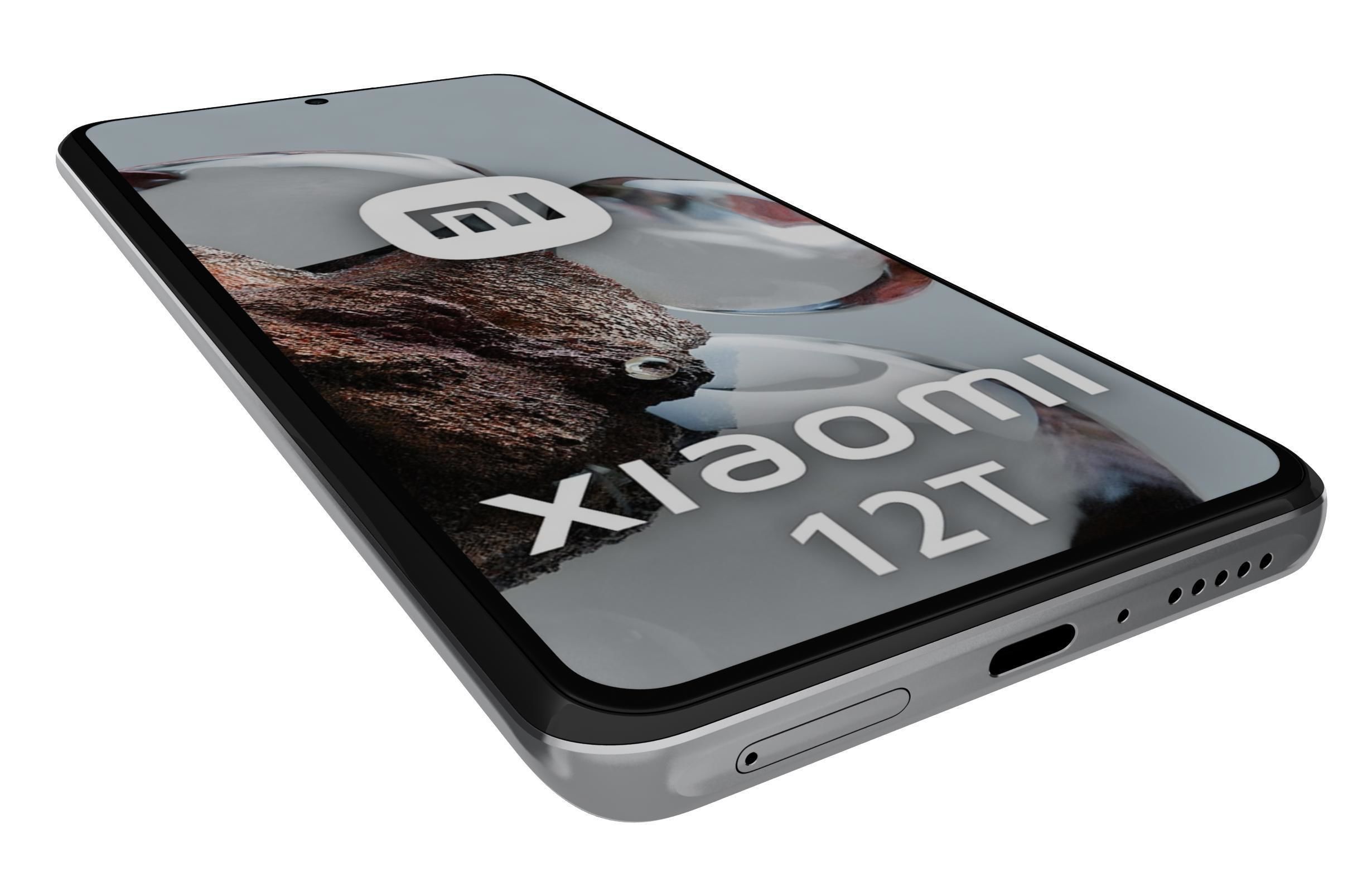Xiaomi 12T White Low-poly 3D model_12