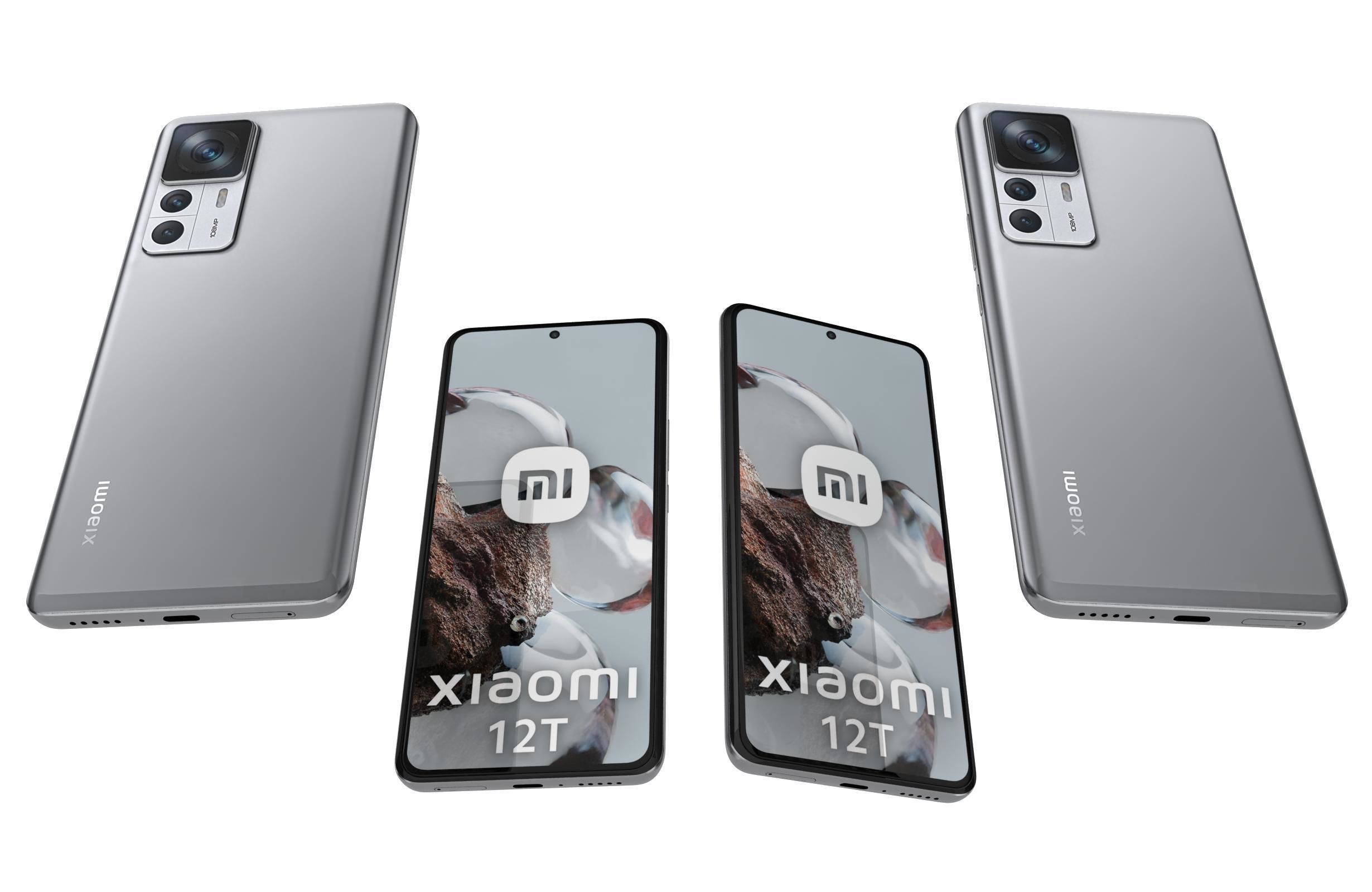 Xiaomi 12T White Low-poly 3D model_5