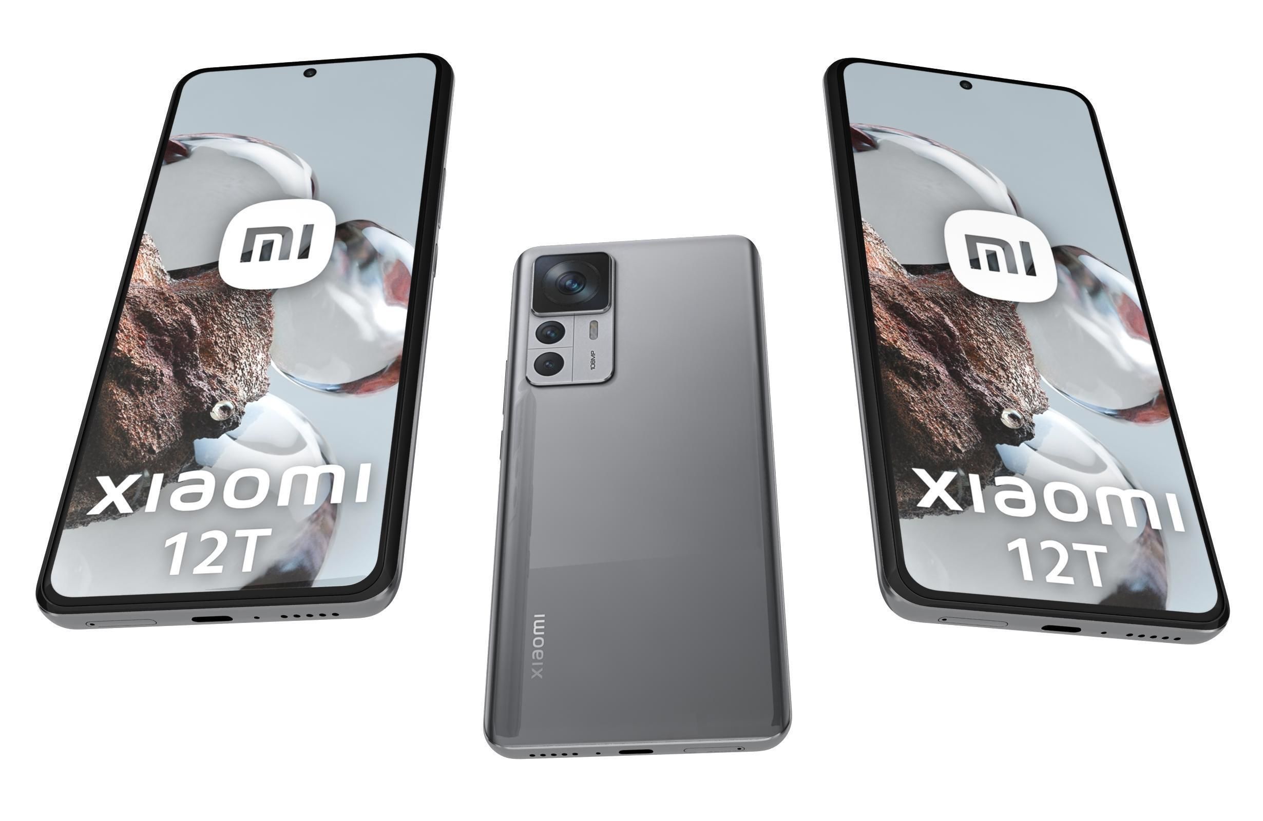 Xiaomi 12T White Low-poly 3D model_2