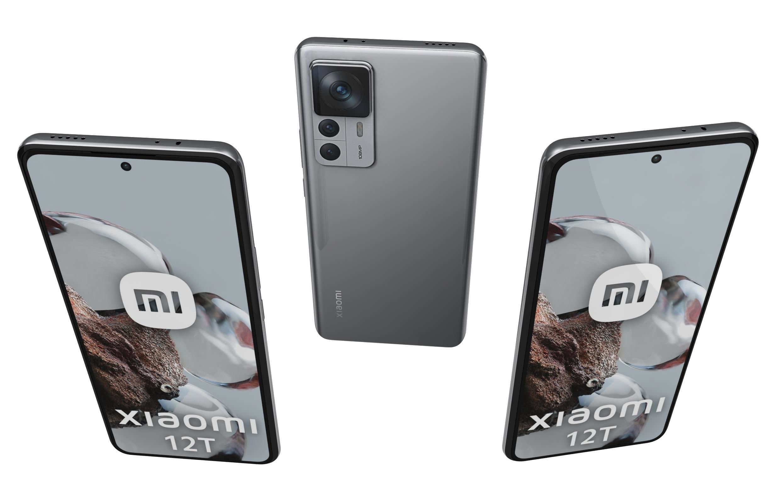 Xiaomi 12T White Low-poly 3D model_1