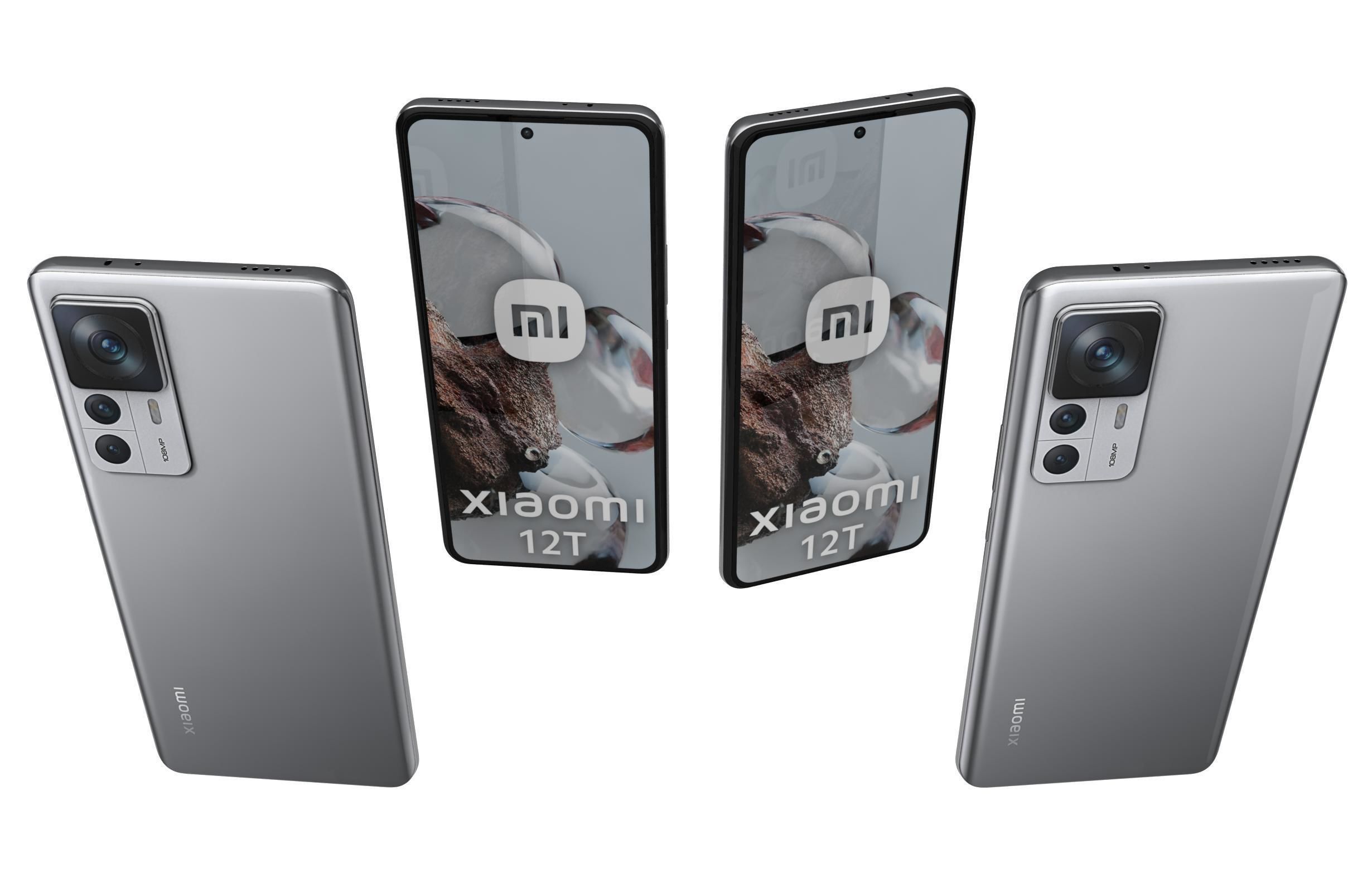 Xiaomi 12T White Low-poly 3D model_4