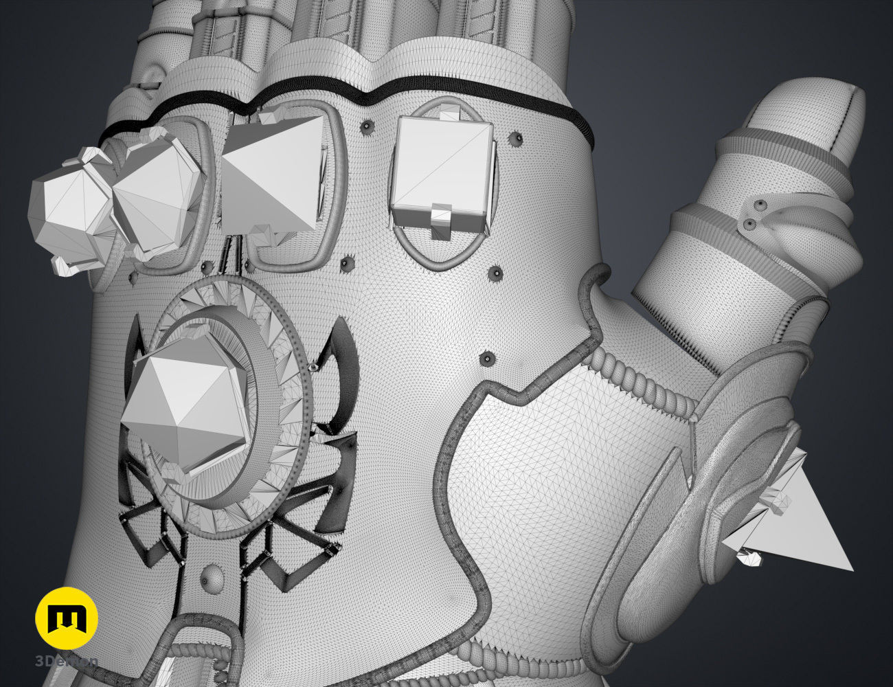 The Infinity Gauntlet - Wearable DnD Dice Holder 3D model 3D printable ...