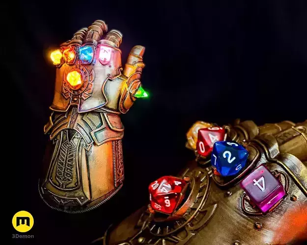 The Infinity Gauntlet - Wearable DnD Dice Holder 3D print model