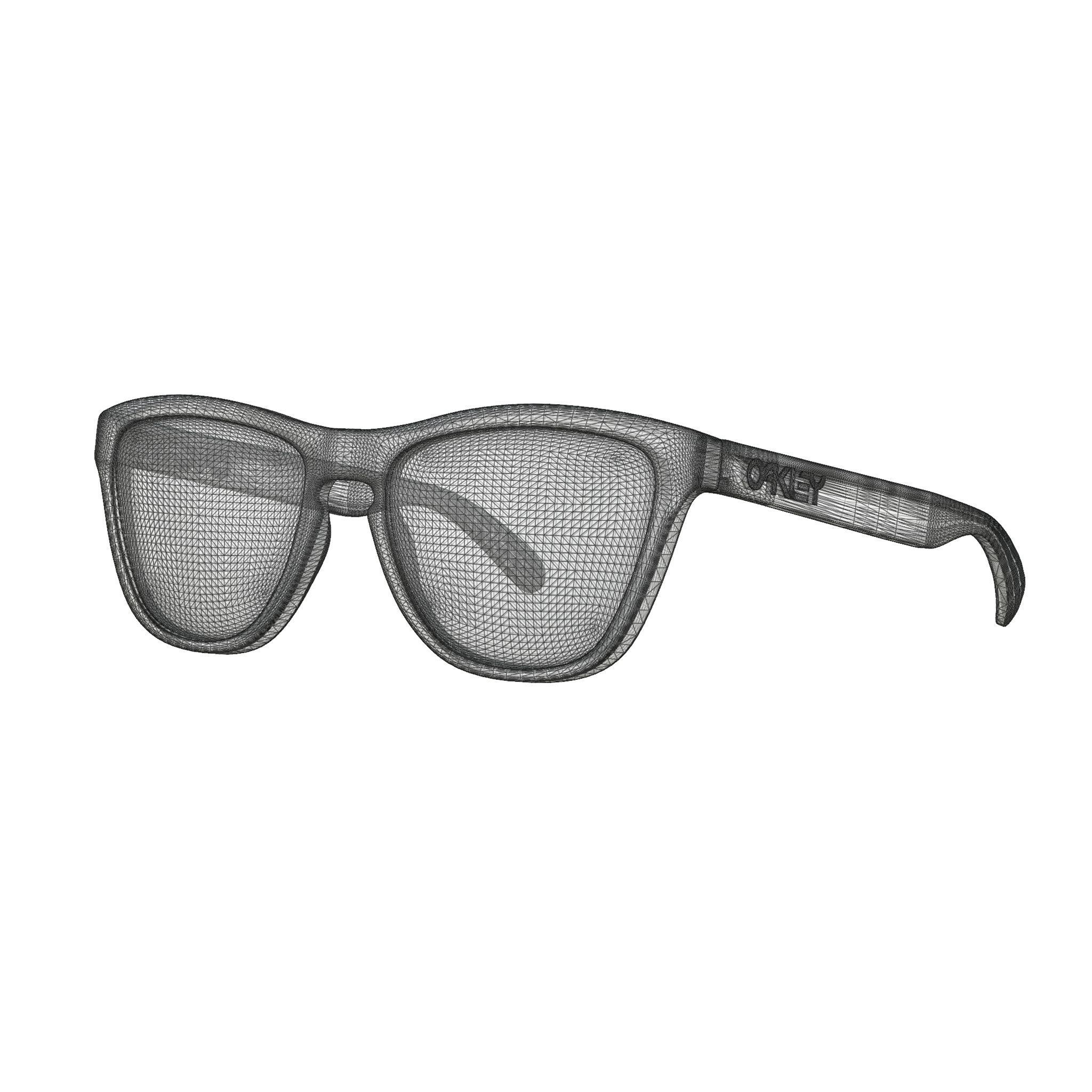 Oakley Frogskins - Prizm Jade OO9013 Sport glasses Low-poly 3D model_4