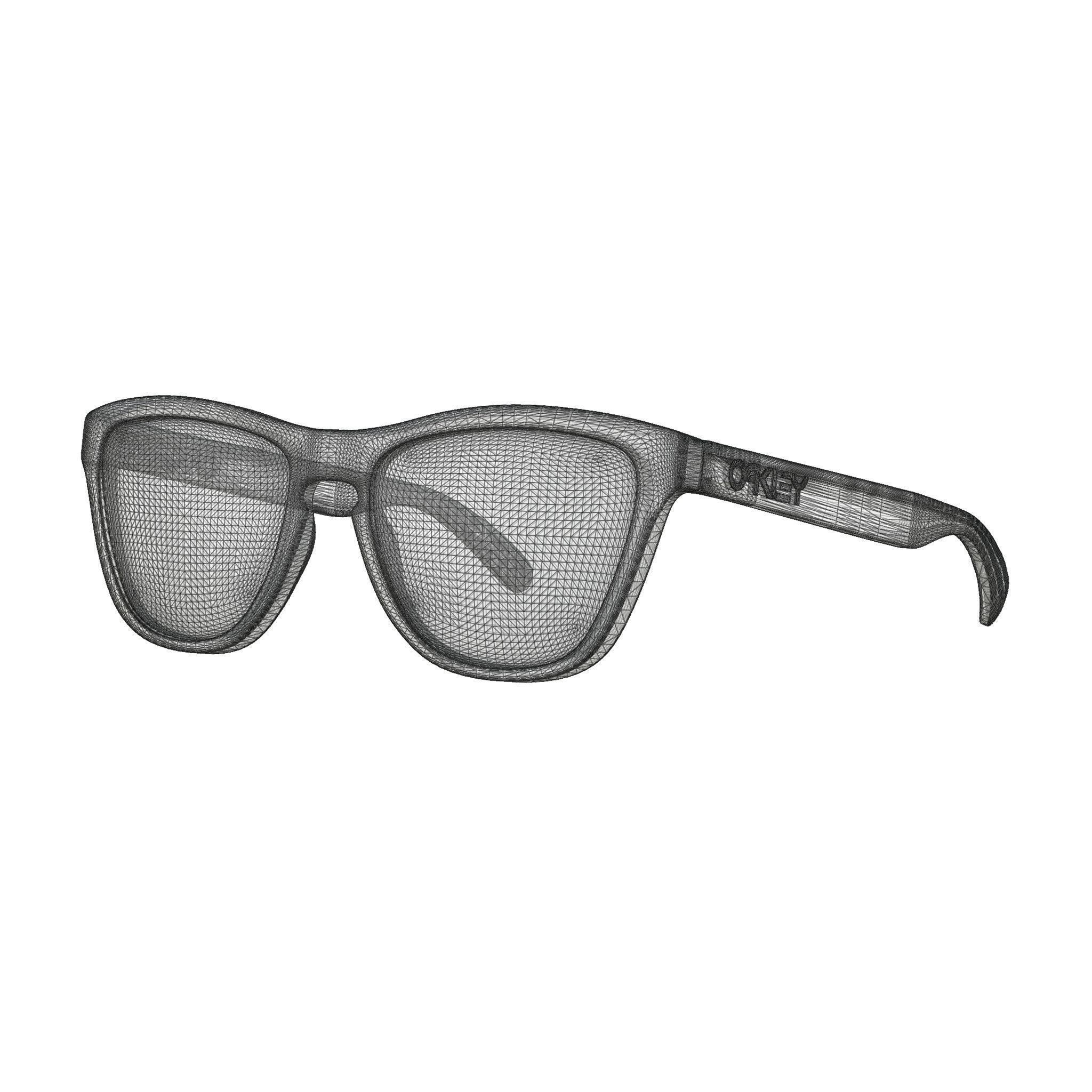 Oakley Frogskins - Torch Iridium OO9013 Sport glasses Low-poly 3D model_4