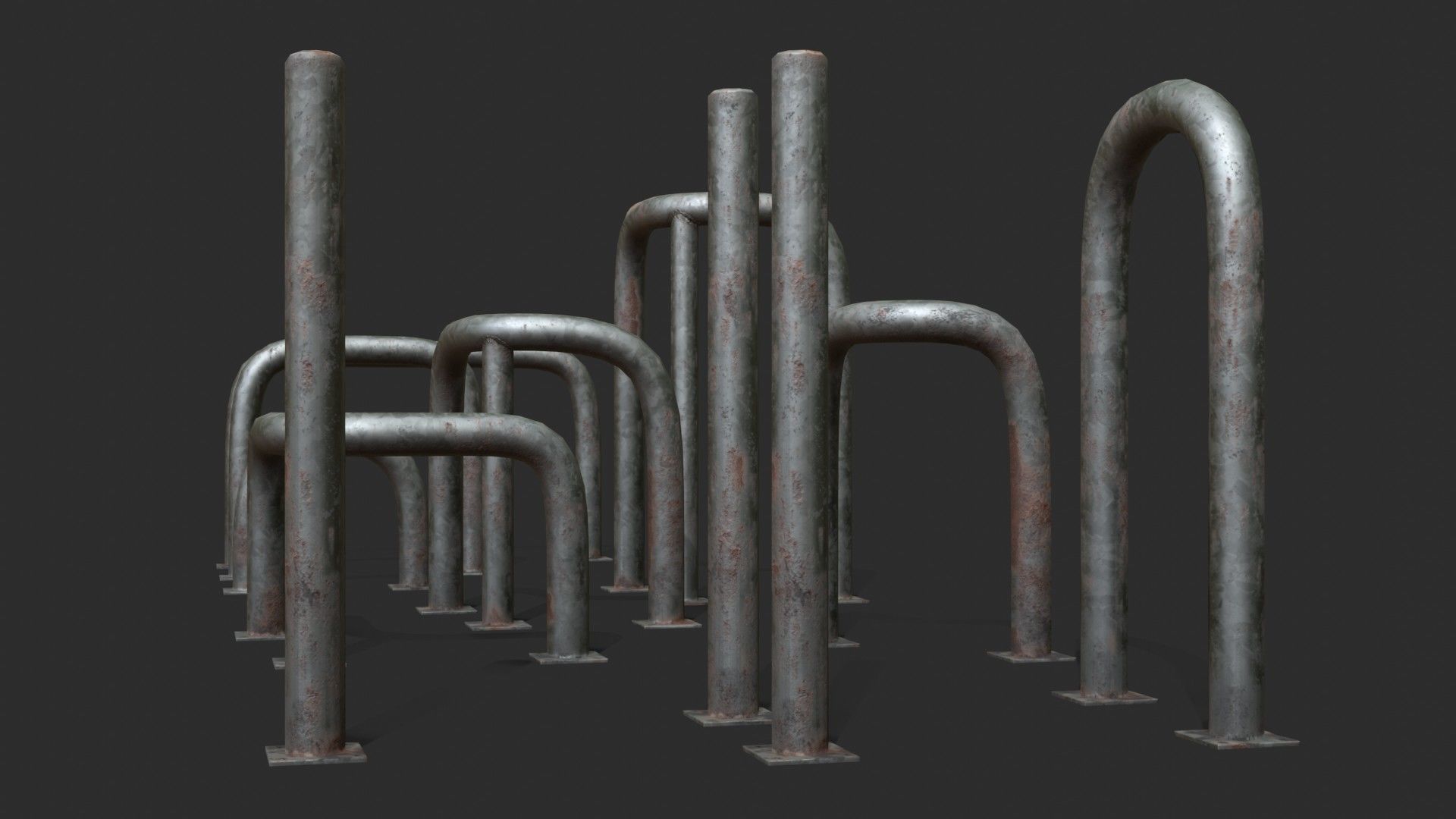 Glava Fence Protector Pack Low-poly 3D model_7