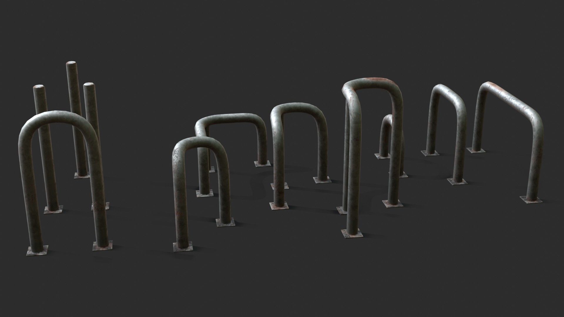 Glava Fence Protector Pack Low-poly 3D model_5