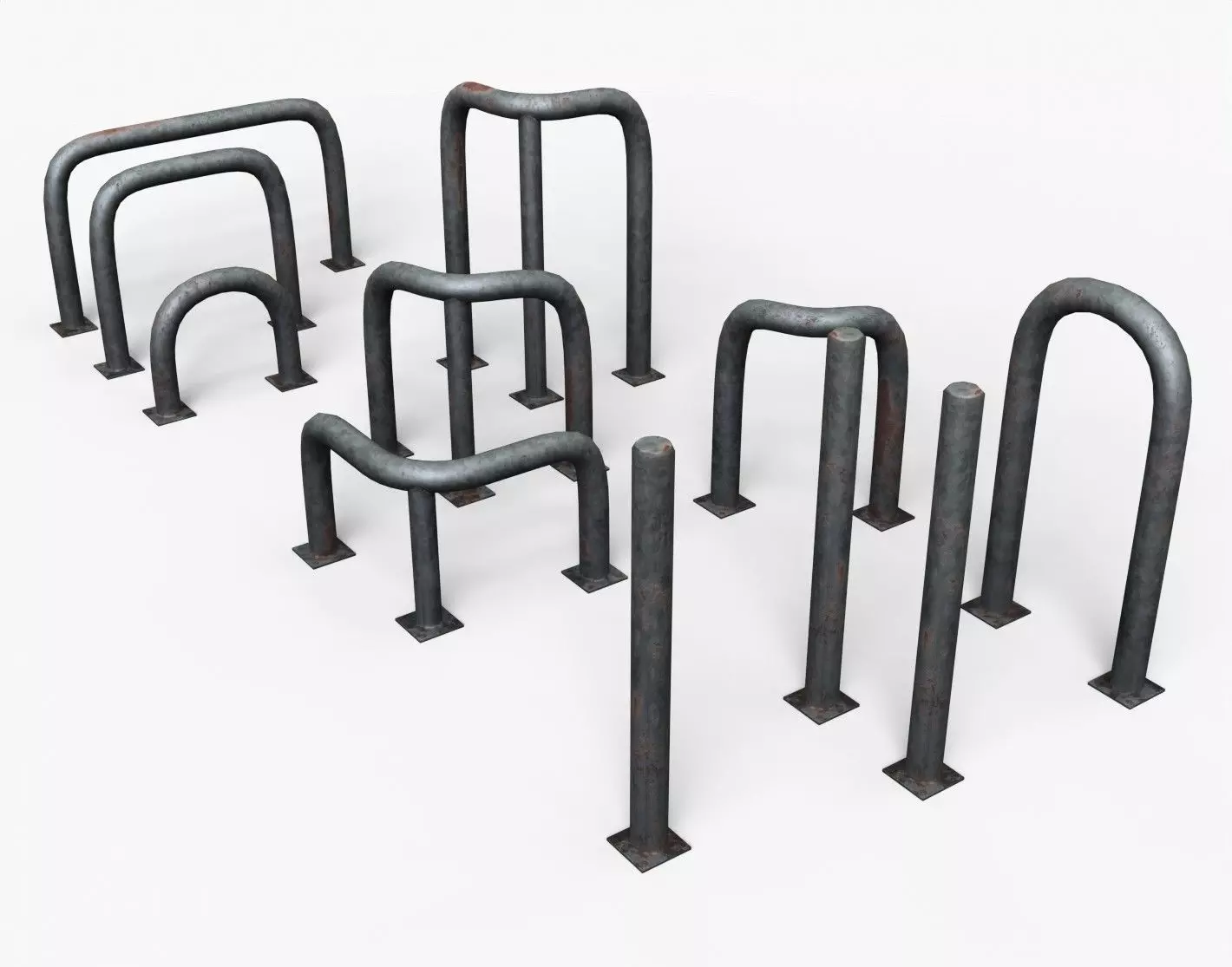 Glava Fence Protector Pack Low-poly 3D model_0