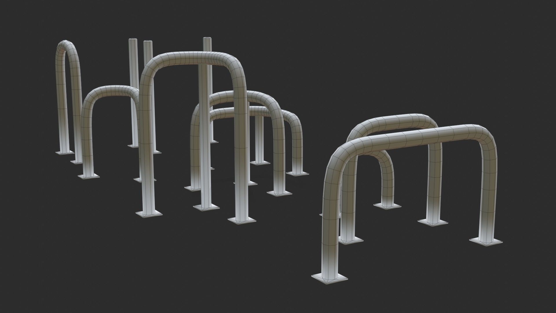 Glava Fence Protector Pack Low-poly 3D model_13