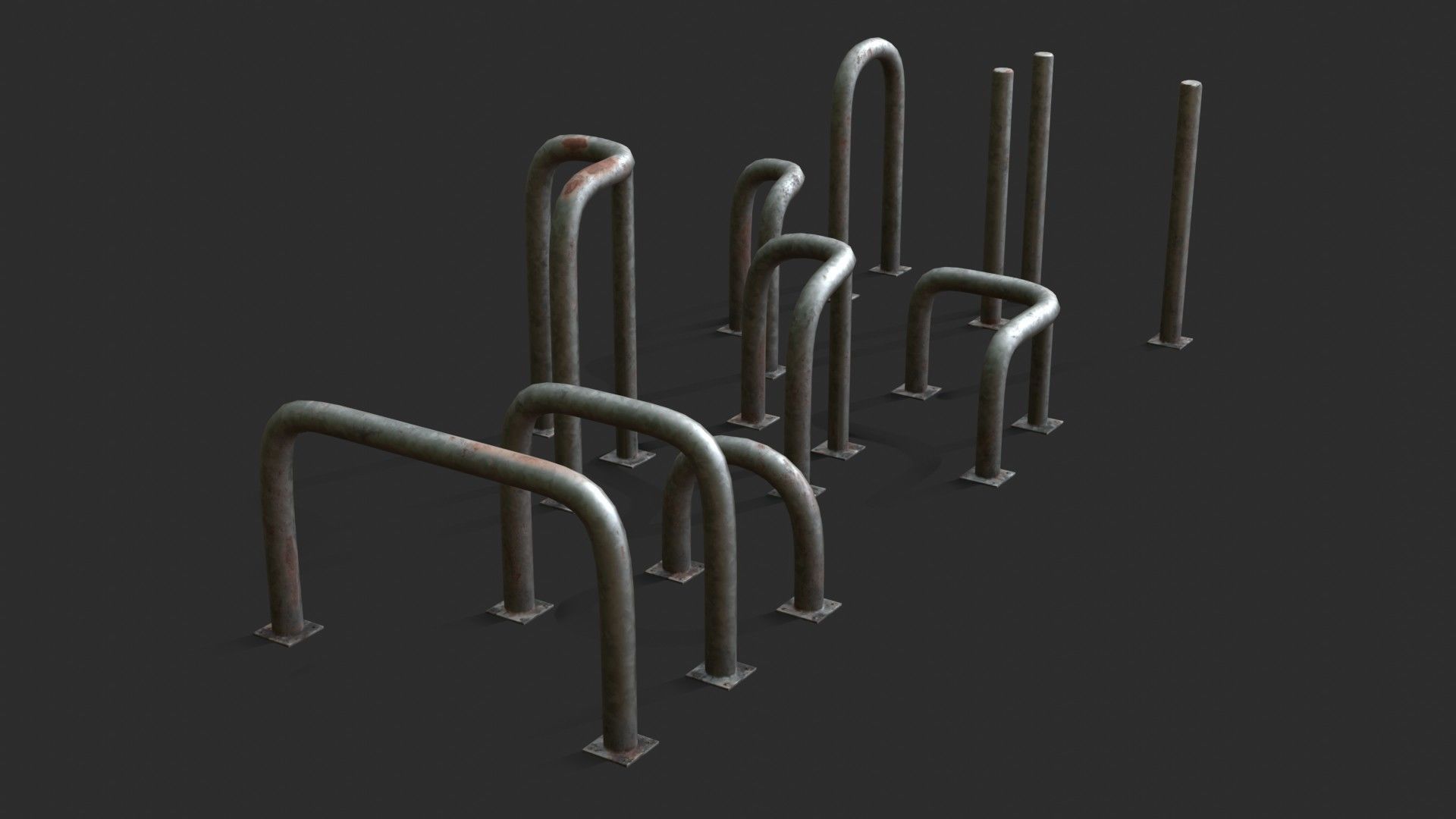 Glava Fence Protector Pack Low-poly 3D model_3