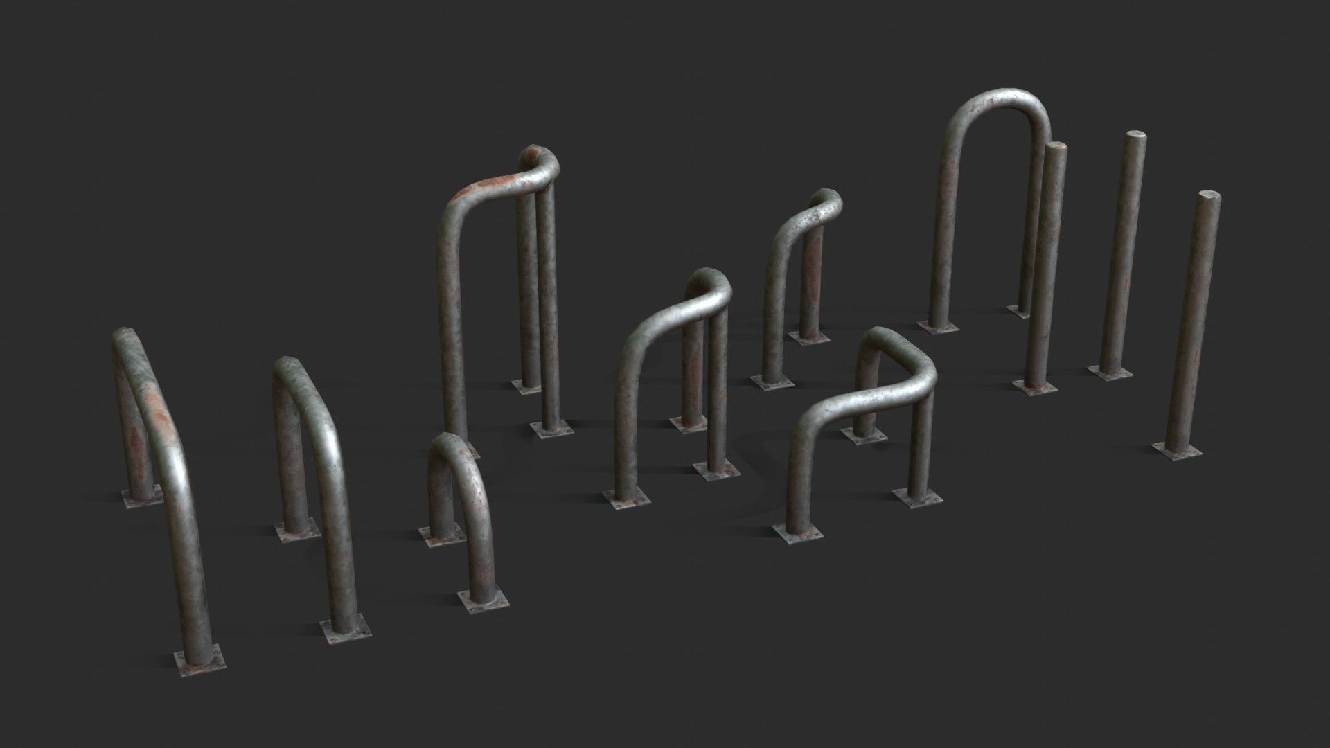 Glava Fence Protector Pack Low-poly 3D model_2