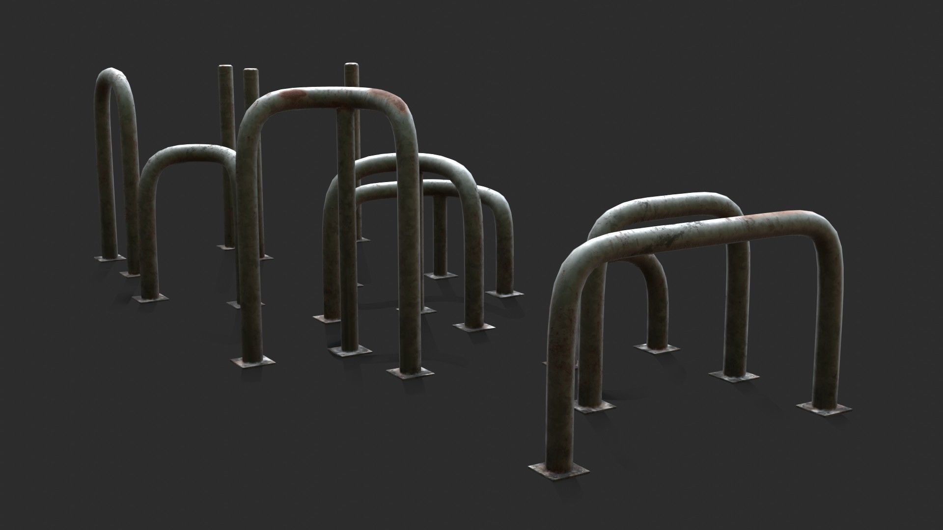 Glava Fence Protector Pack Low-poly 3D model_4
