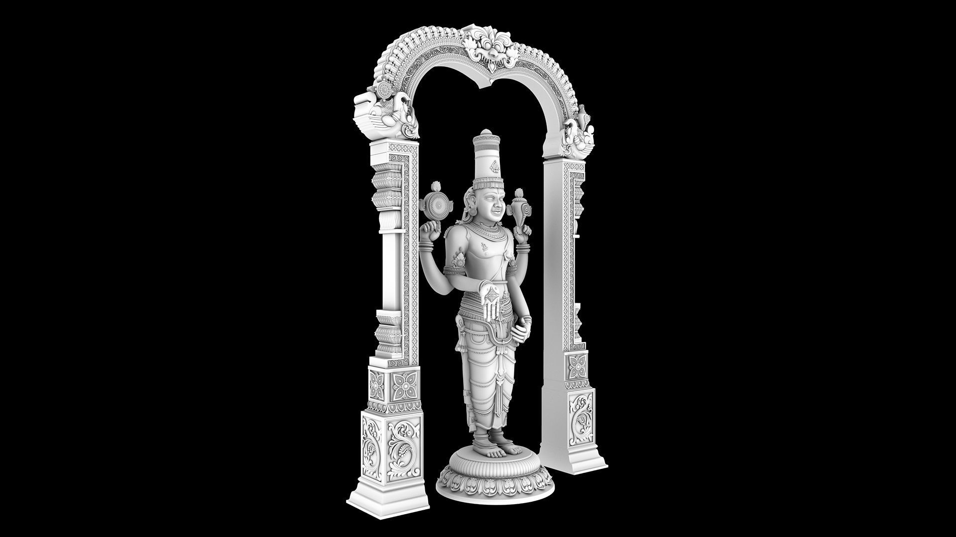 Tirupati venkateswara balaji 3D model_16