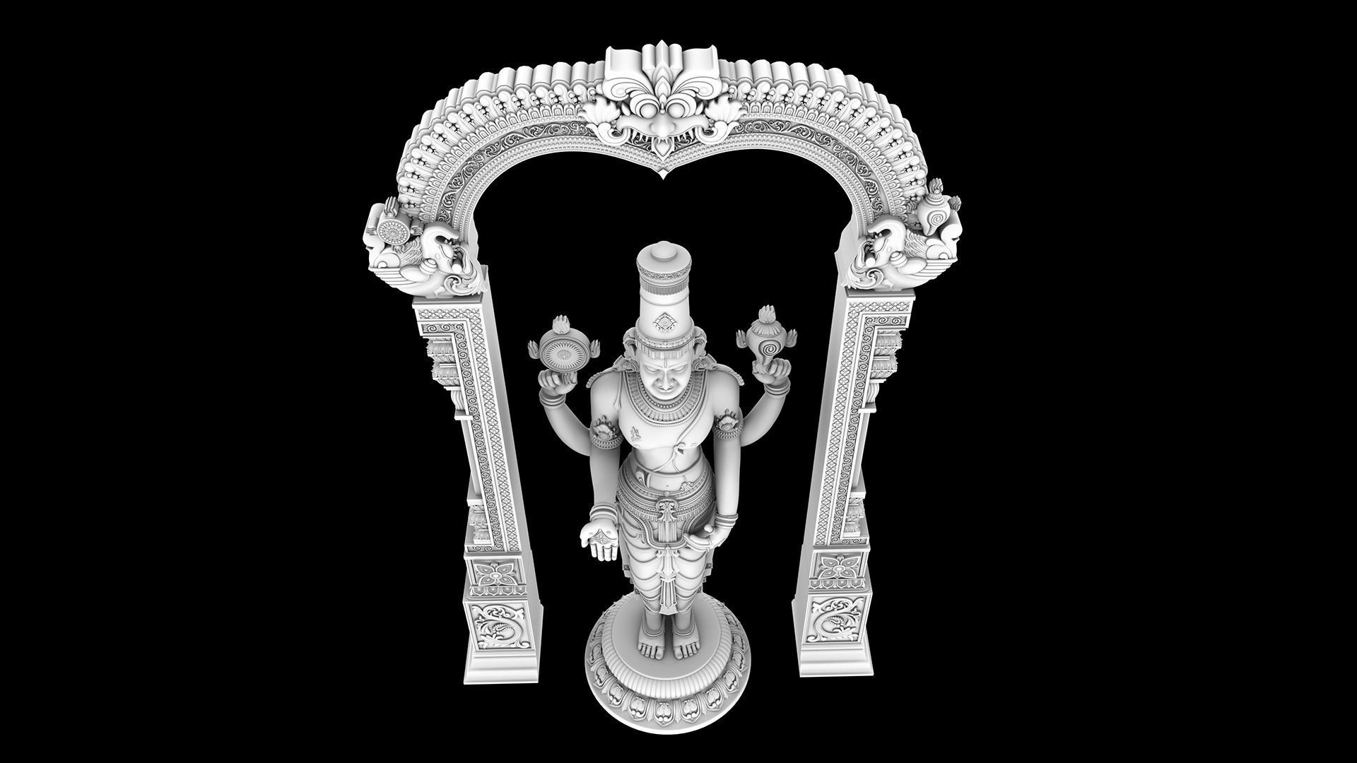Tirupati venkateswara balaji 3D model_15