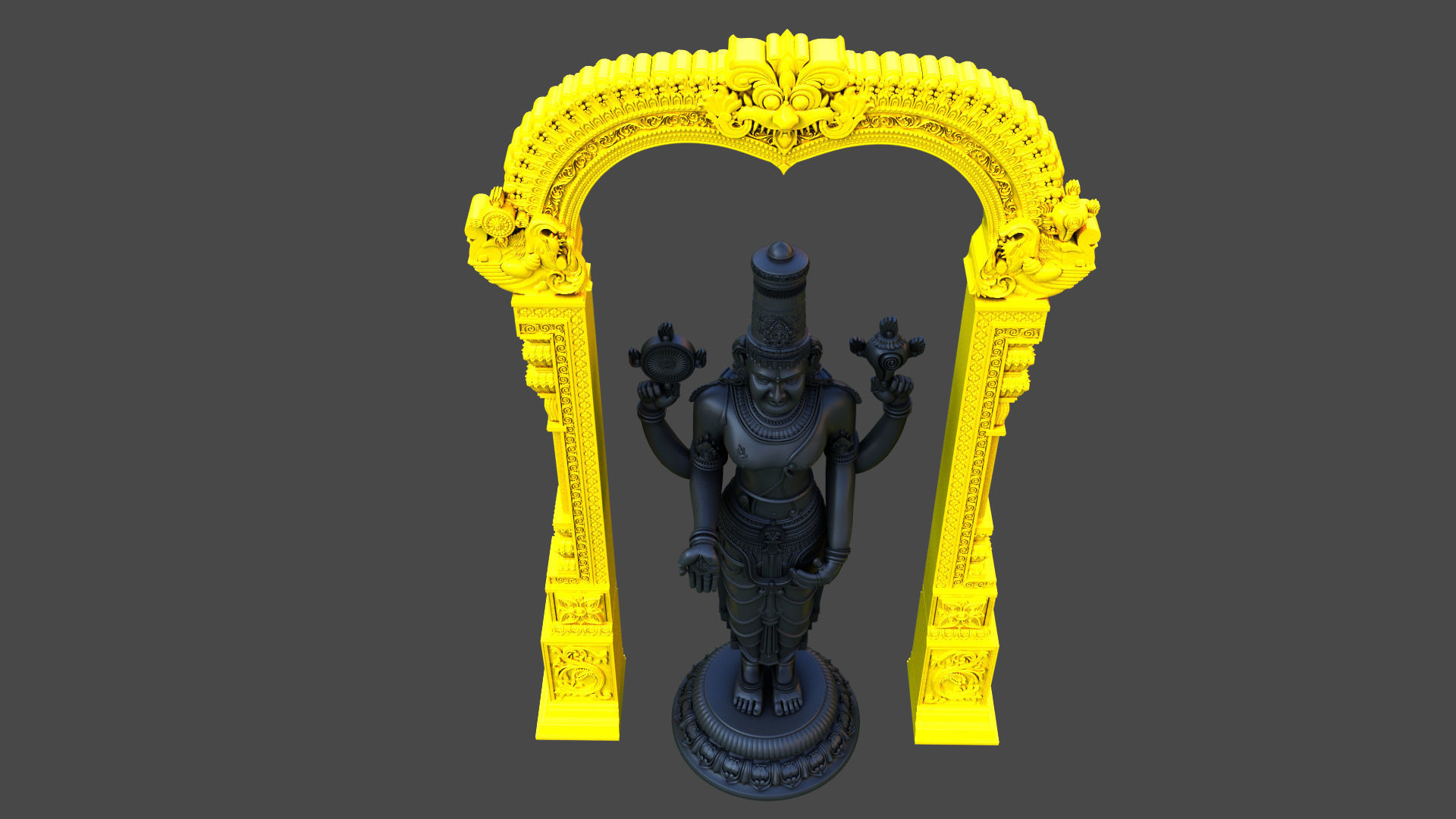Tirupati venkateswara balaji 3D model_19