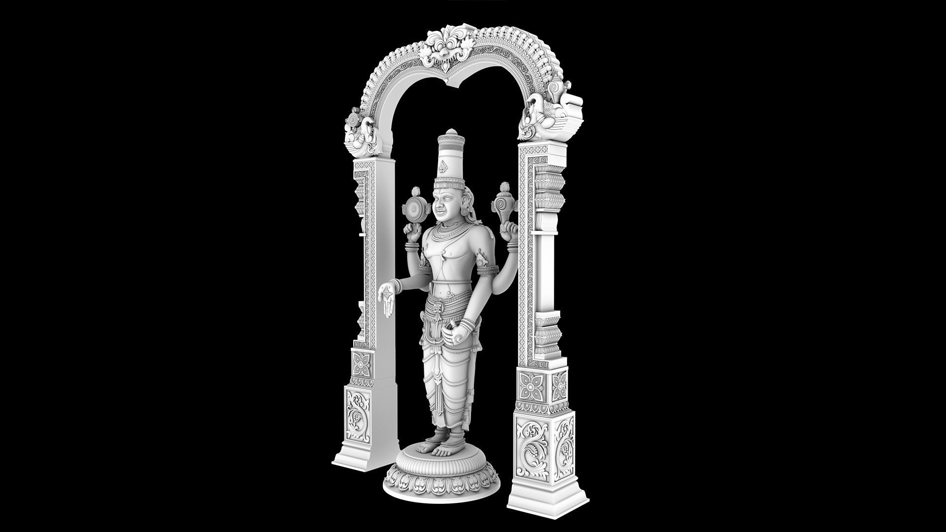 Tirupati venkateswara balaji 3D model_17