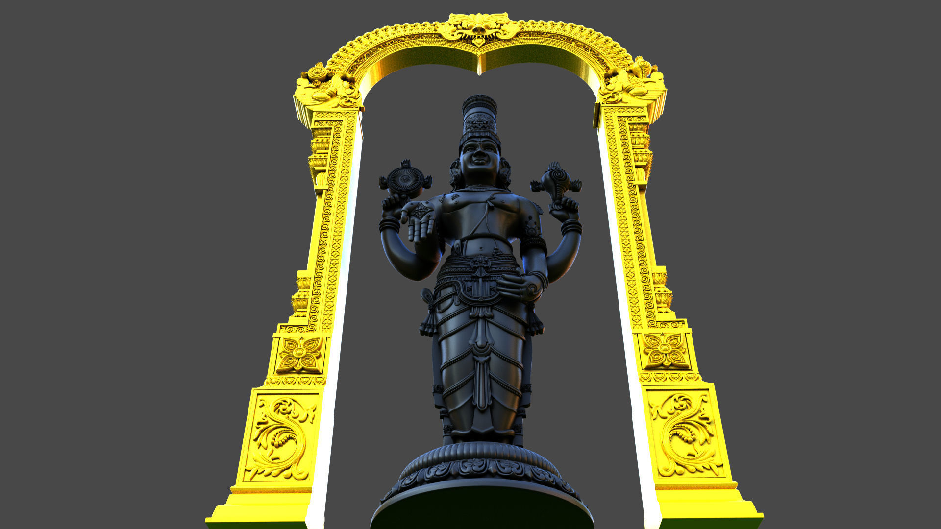 Tirupati venkateswara balaji 3D model_34