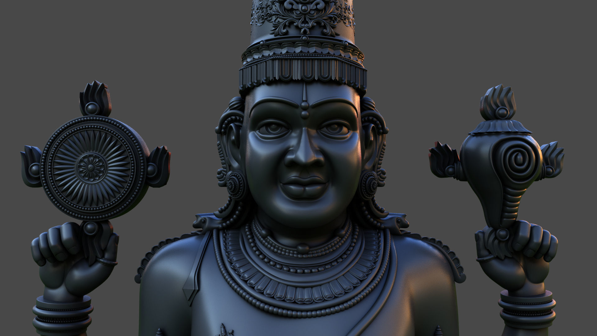Tirupati venkateswara balaji 3D model_6