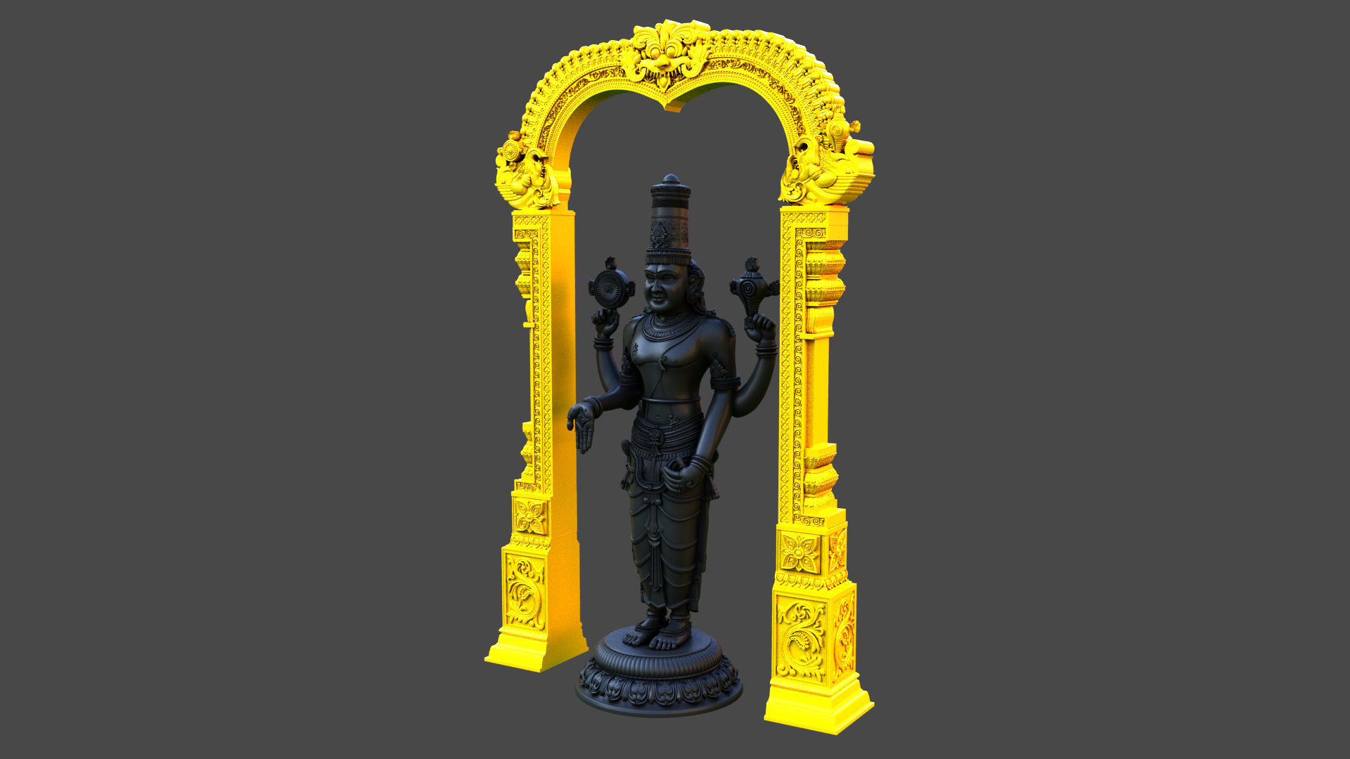 Tirupati venkateswara balaji 3D model_8