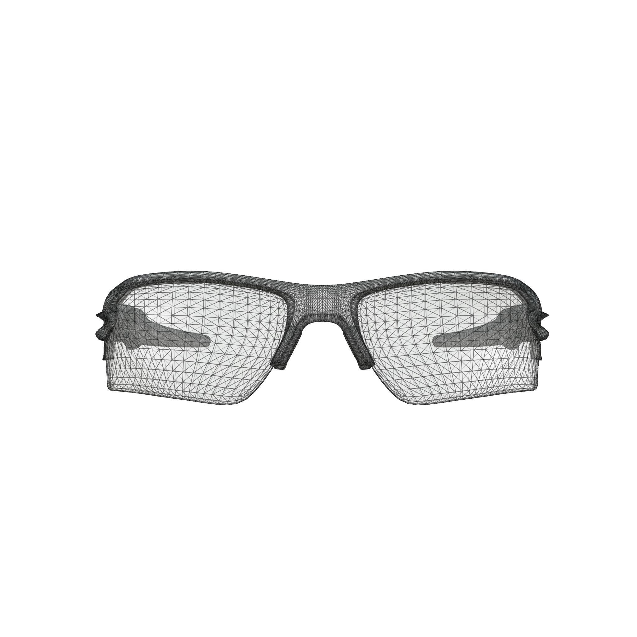 Oakley Flak 2 XL Fire Iridium OO9188 Sport glasses Low-poly 3D model_7