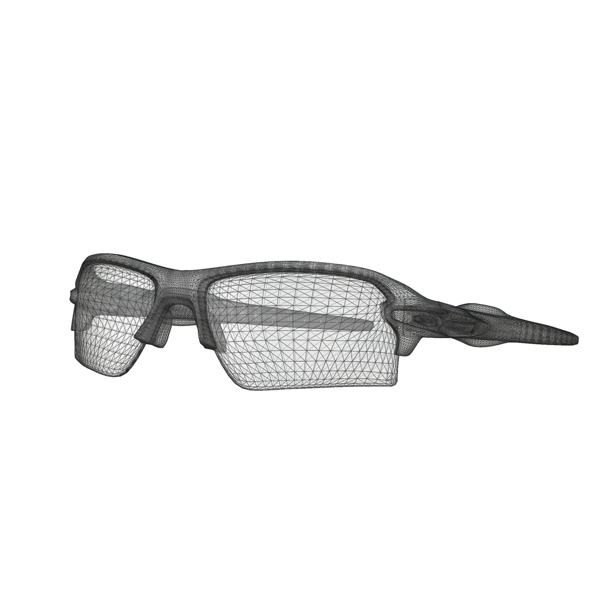 Oakley Flak 2 XL Fire Iridium OO9188 Sport glasses Low-poly 3D model_5