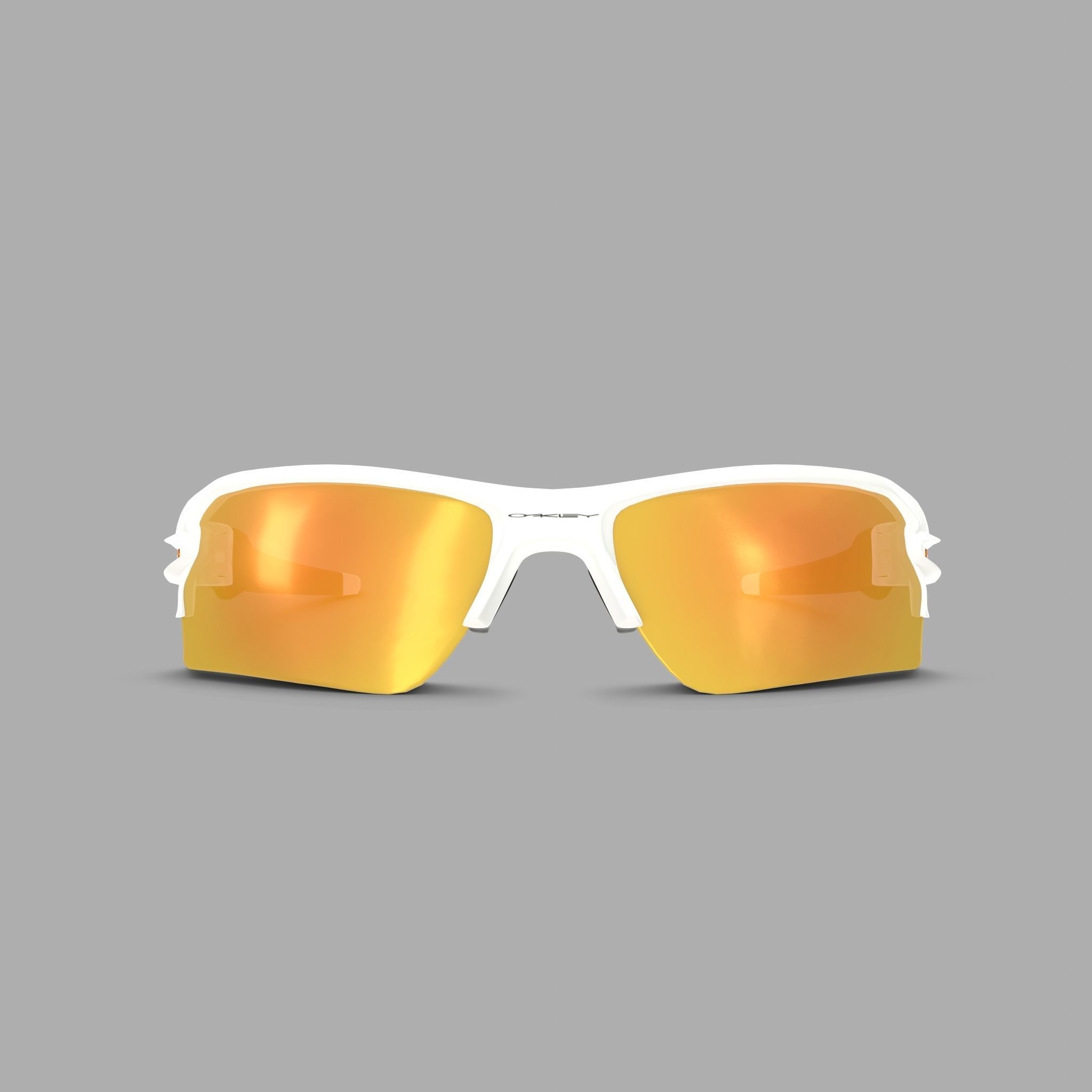 Oakley Flak 2 XL Fire Iridium OO9188 Sport glasses Low-poly 3D model_2