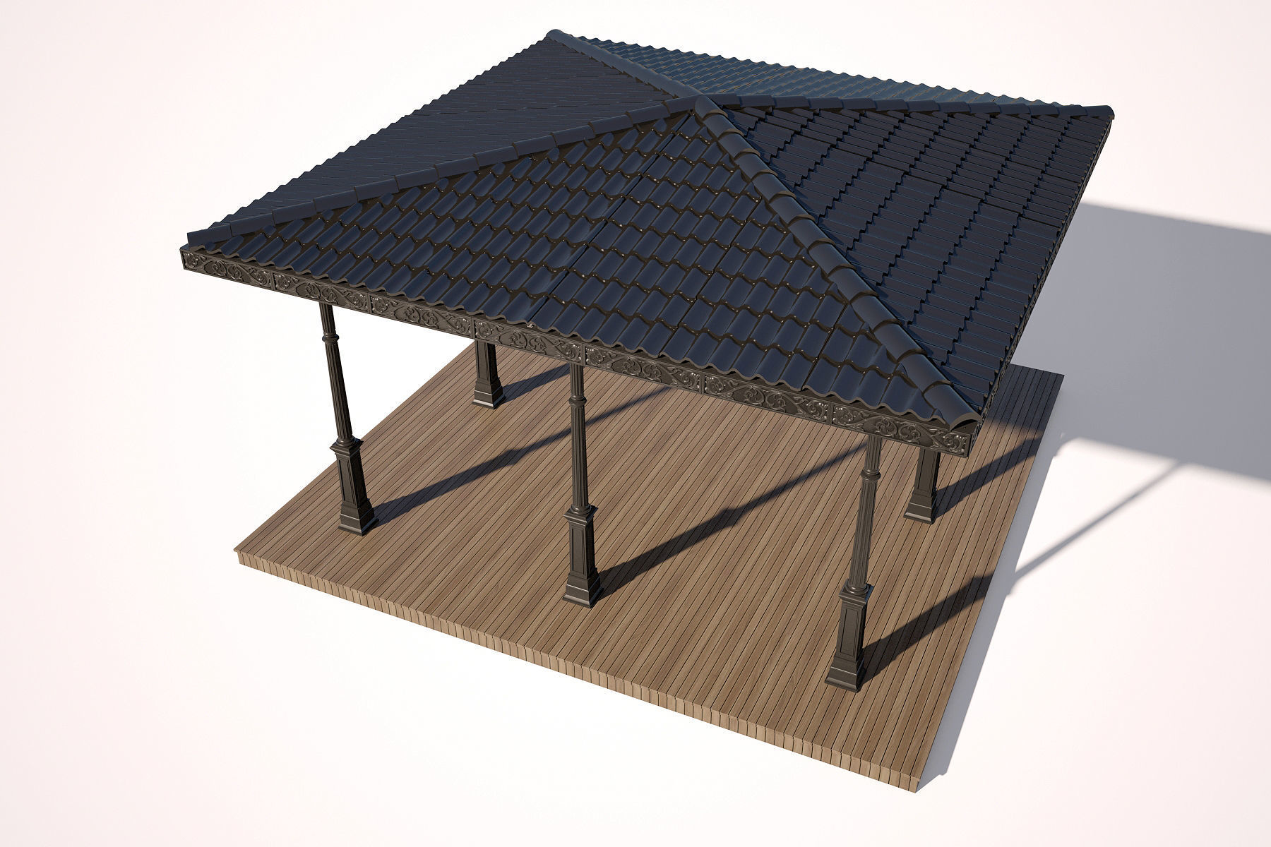 Classic Pergola 3D model_1