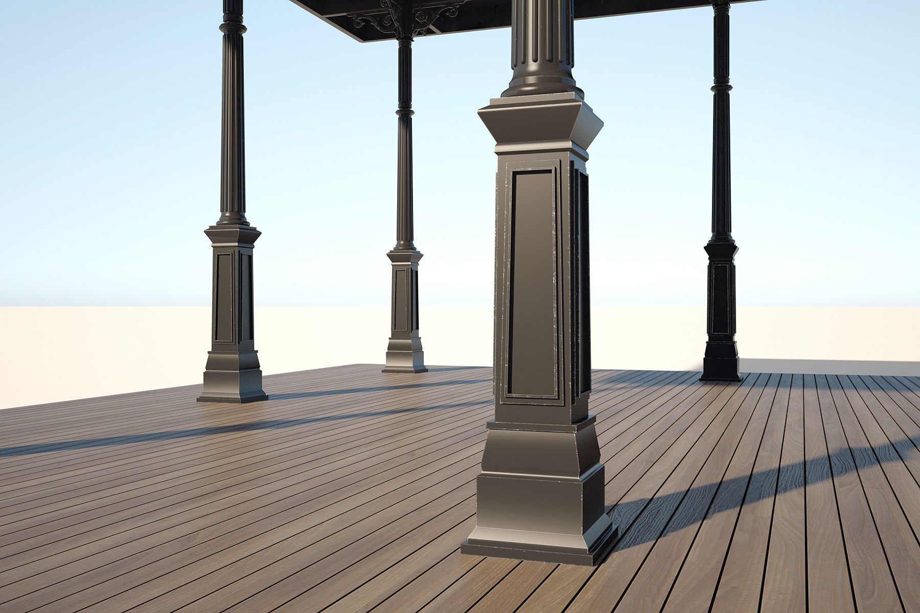 Classic Pergola 3D model_3