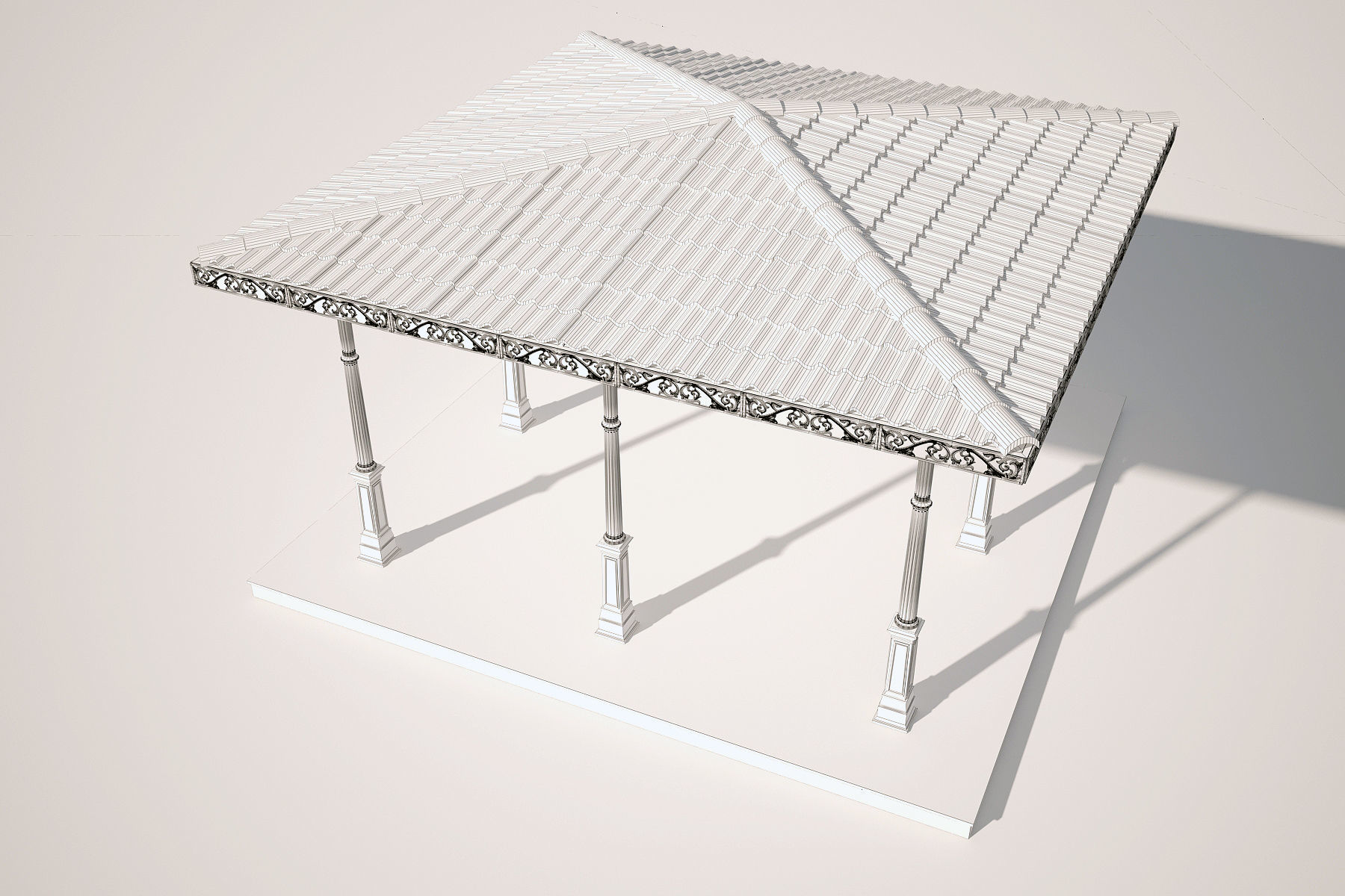 Classic Pergola 3D model_5
