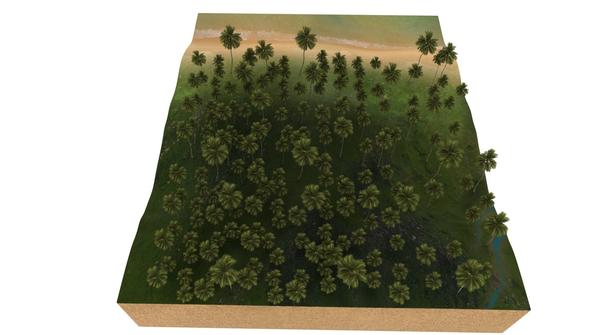 terrain sea 3D model_4
