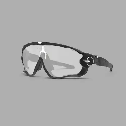 Oakley Jawbreaker Clear Black Iridium Photochromic Sport glasses Low-poly 3D model