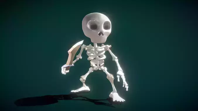 Skeleton Soldier Low-poly 3D model