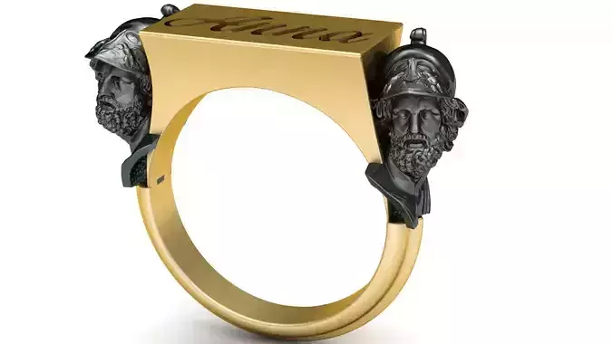 Letter Ring Roman Soldier Ring