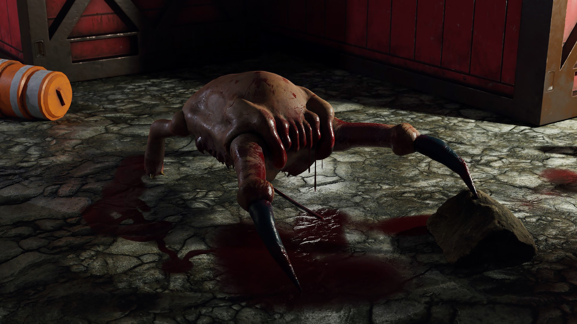 Monster like crabhead gameready Low-poly 3D model Low-poly 3D model_1