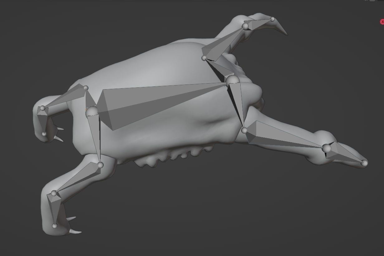 Monster like crabhead gameready Low-poly 3D model Low-poly 3D model_4