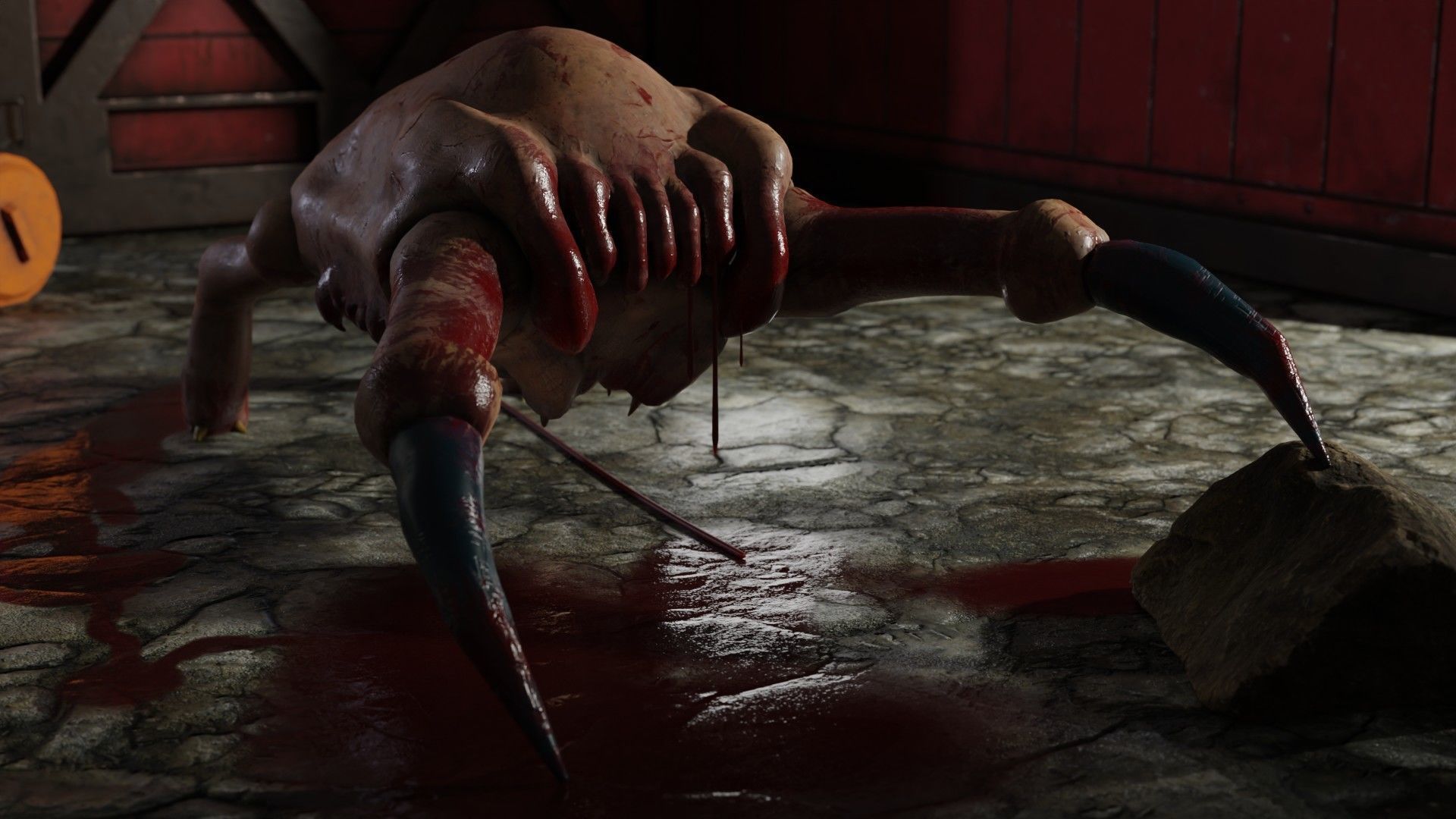 Monster like crabhead gameready Low-poly 3D model Low-poly 3D model_5