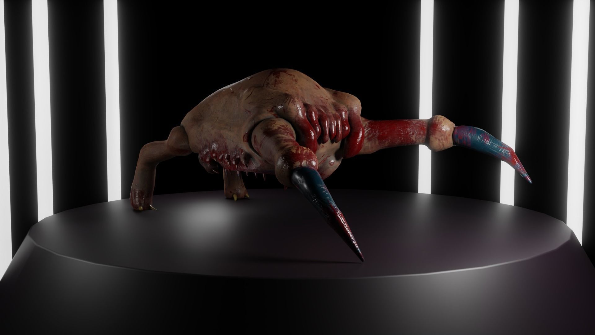 Monster like crabhead gameready Low-poly 3D model Low-poly 3D model_7