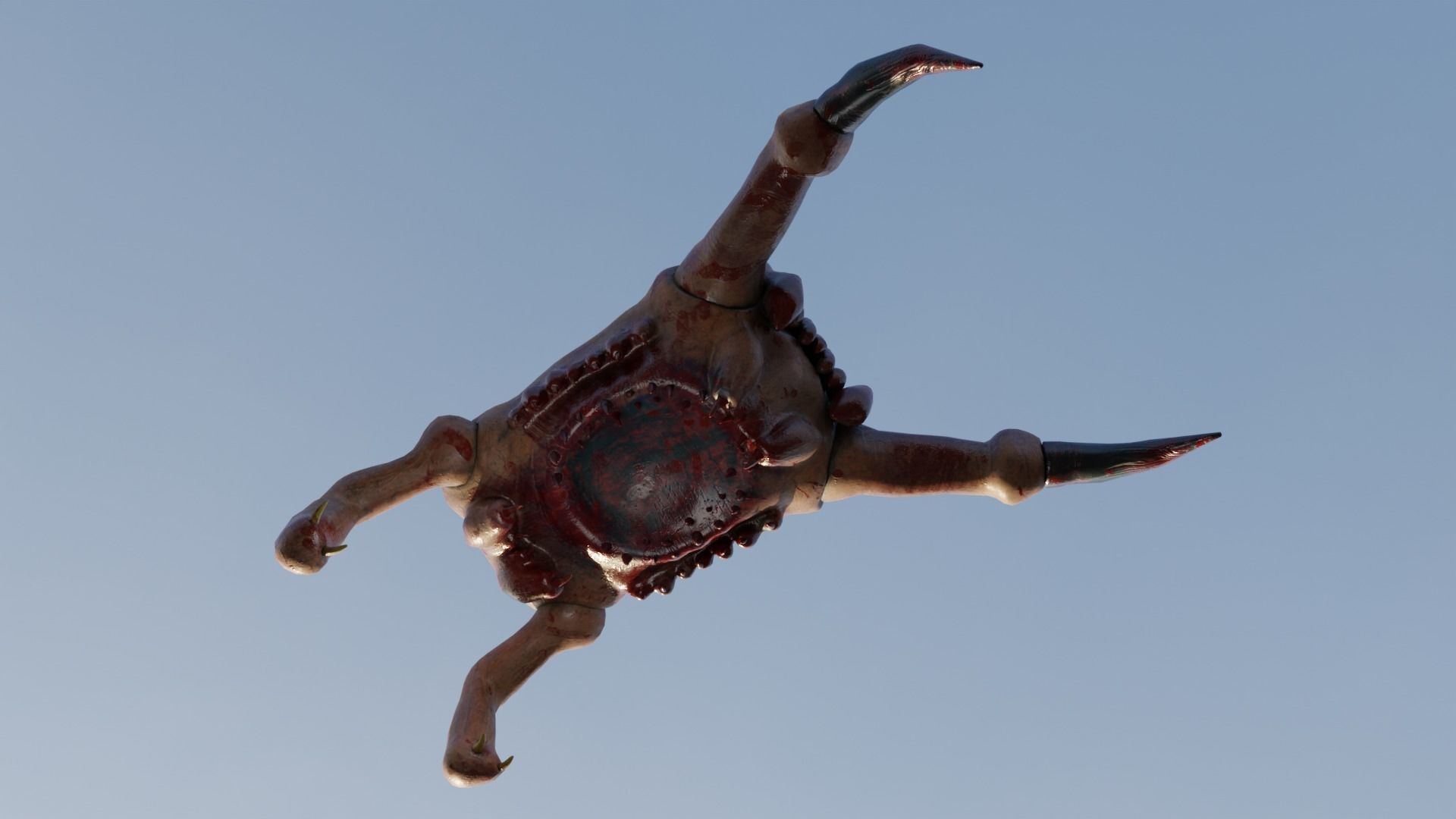 Monster like crabhead gameready Low-poly 3D model Low-poly 3D model_11