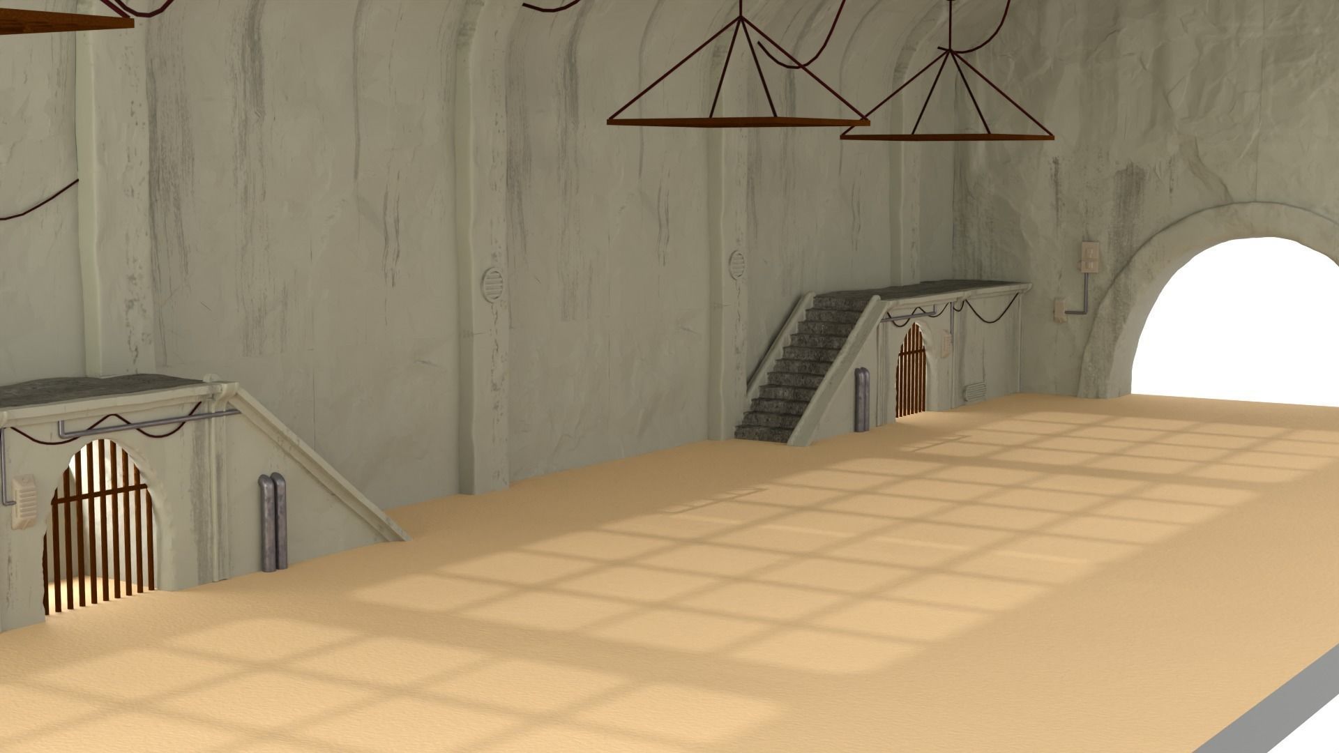 Sailbarge Hangar 1-18 scale Hasbro Kenner 3D print model_9