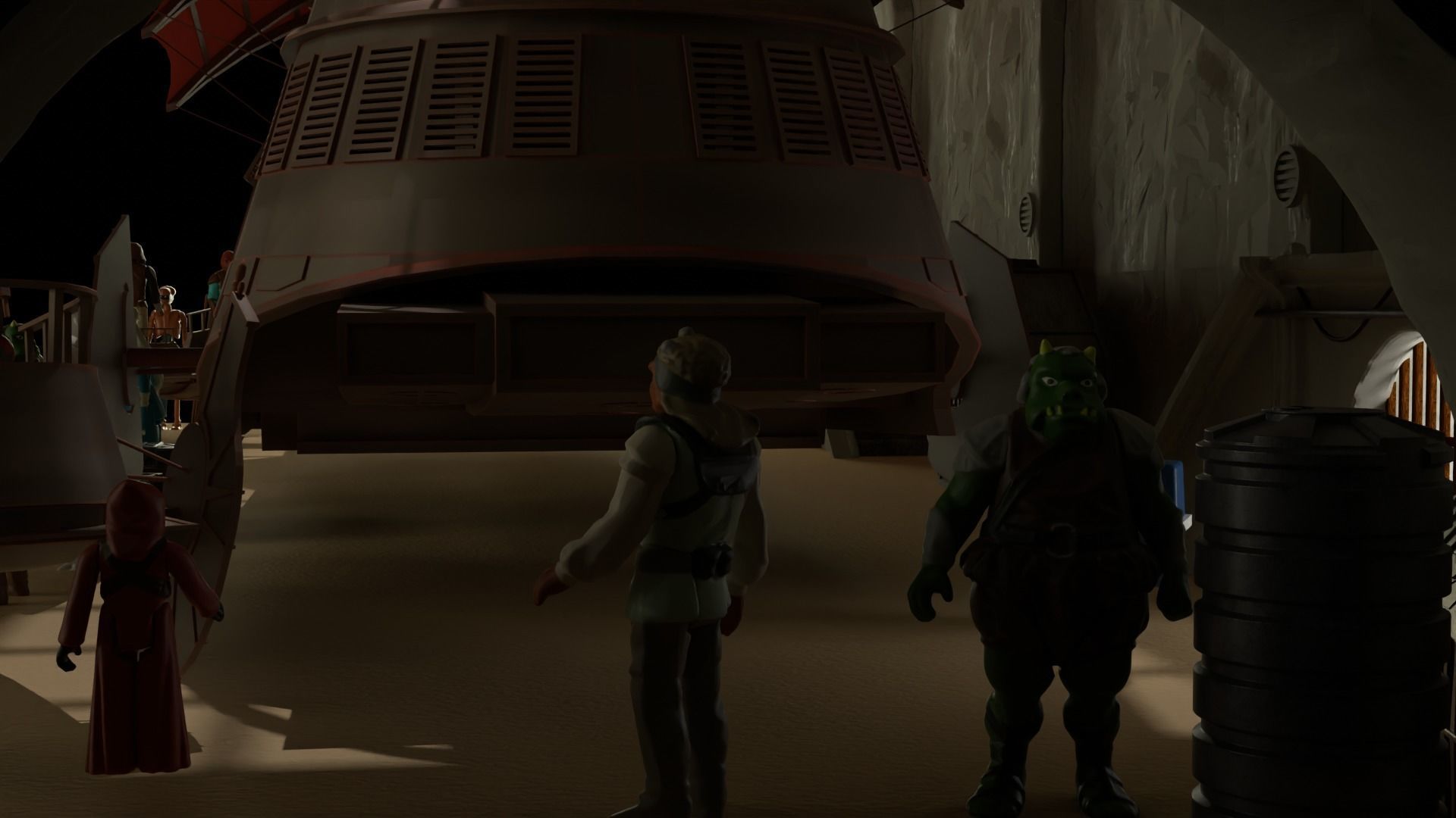 Sailbarge Hangar 1-18 scale Hasbro Kenner 3D print model_30