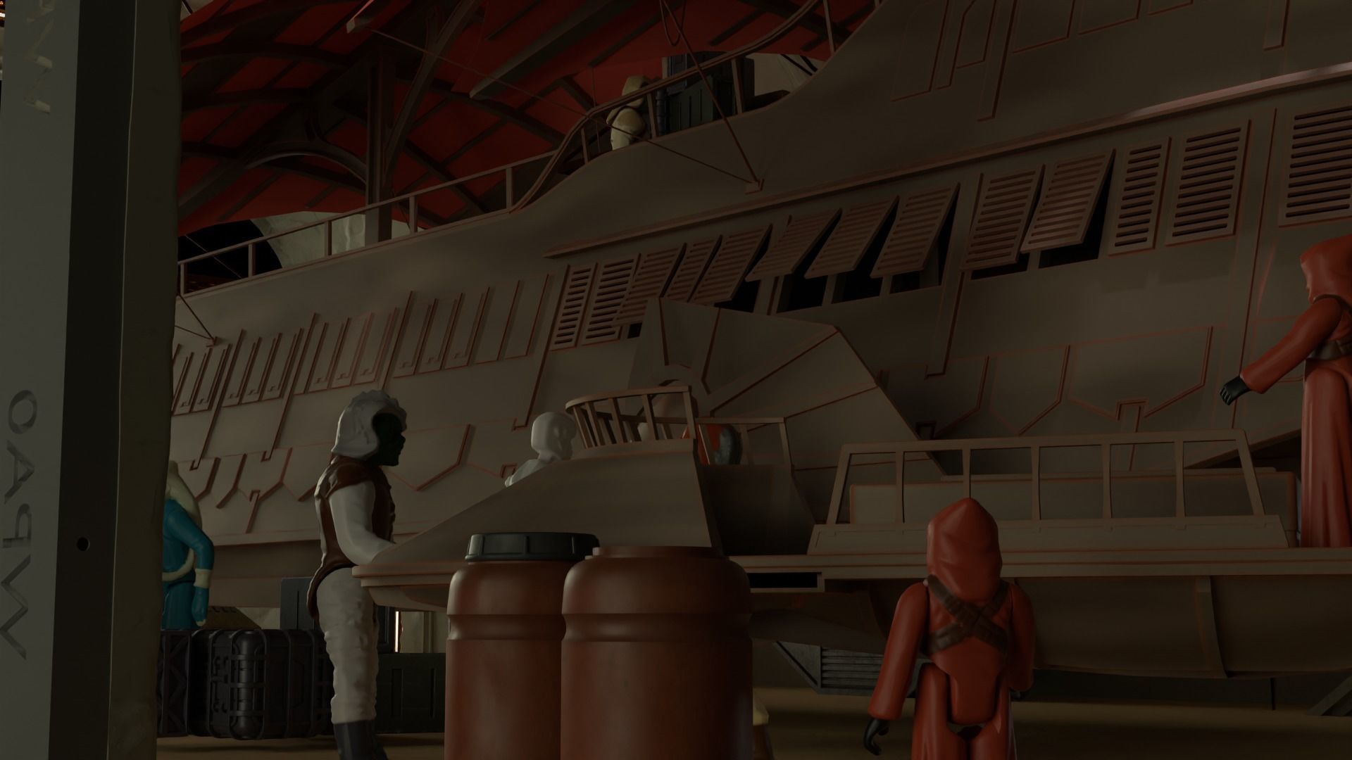 Sailbarge Hangar 1-18 scale Hasbro Kenner 3D print model_59