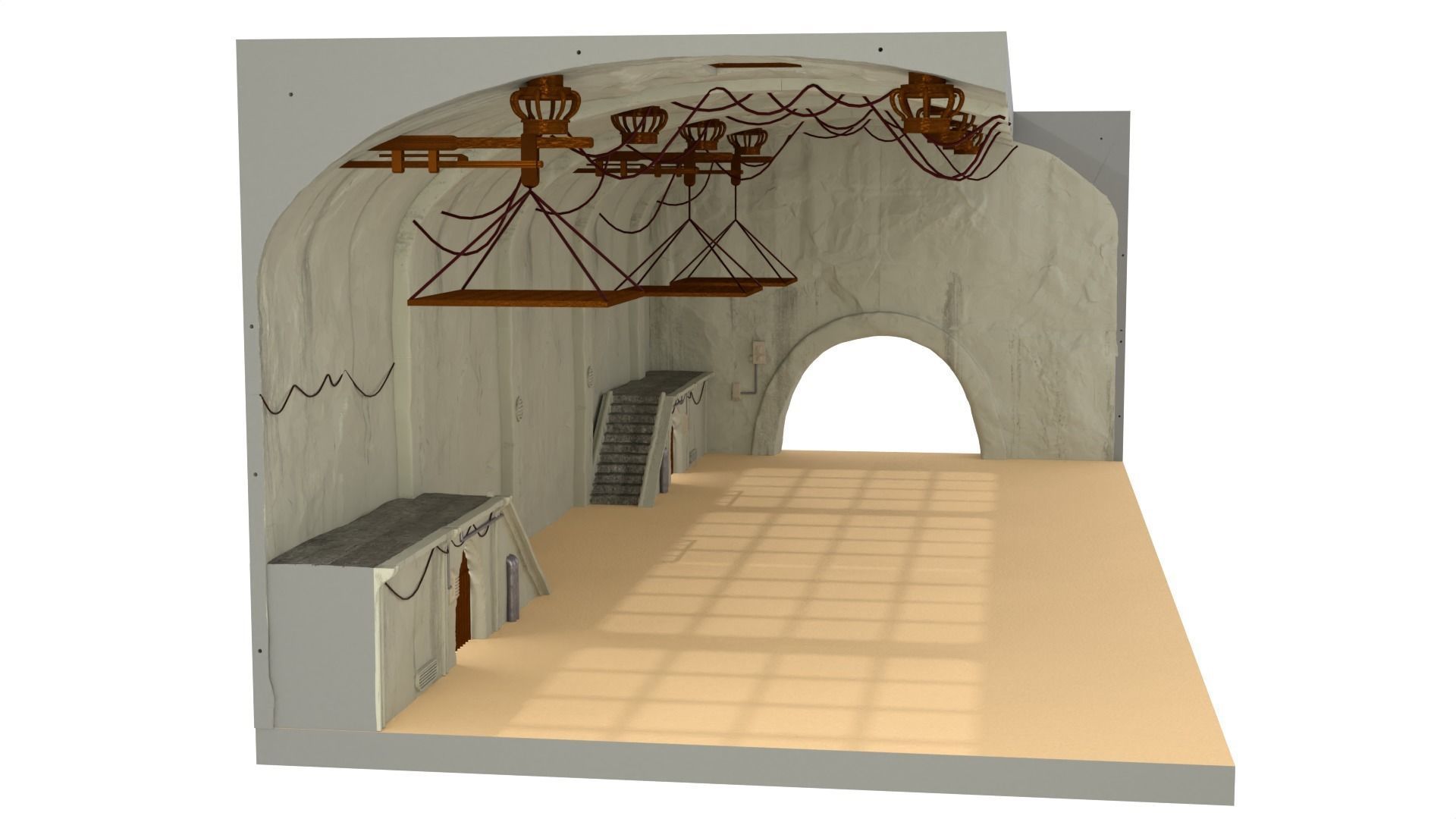 Sailbarge Hangar 1-18 scale Hasbro Kenner 3D print model_5